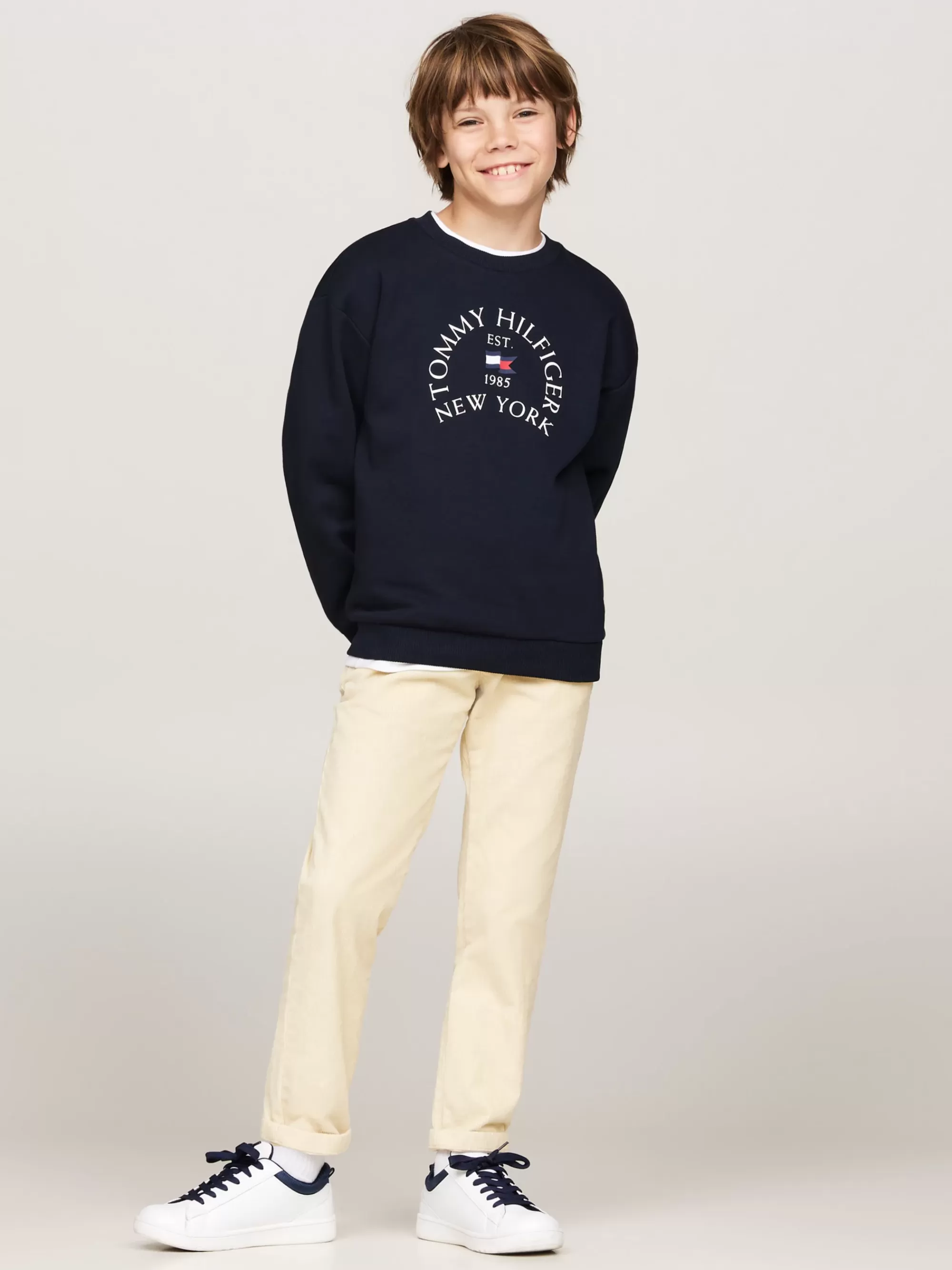 Sweatshirts & Hoodies*Tommy Hilfiger Sweatshirt Met Ronde Hals En Logo DESERT SKY