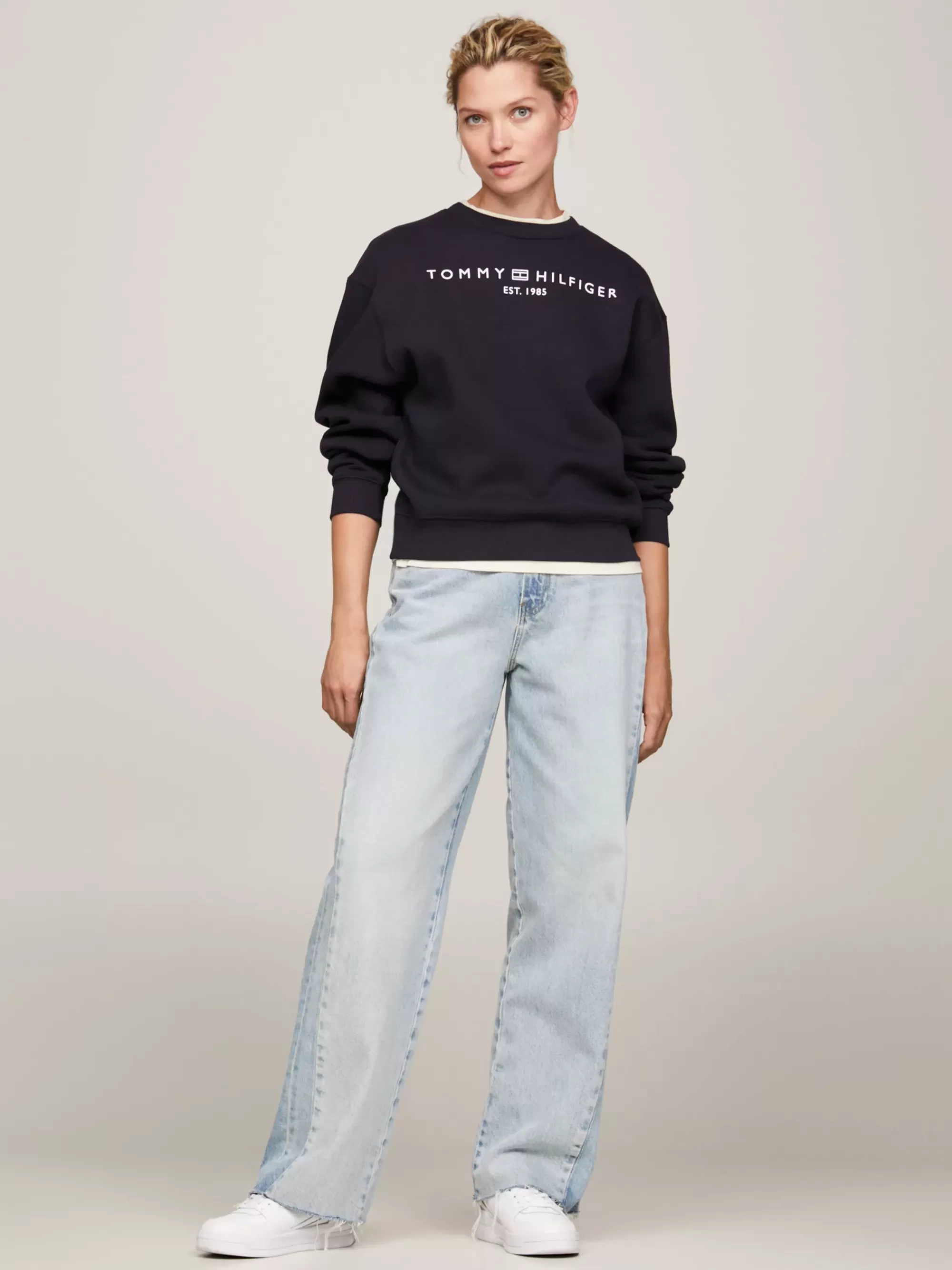 Sweatshirts & Hoodies*Tommy Hilfiger Sweatshirt Met Ronde Hals En Logo DESERT SKY