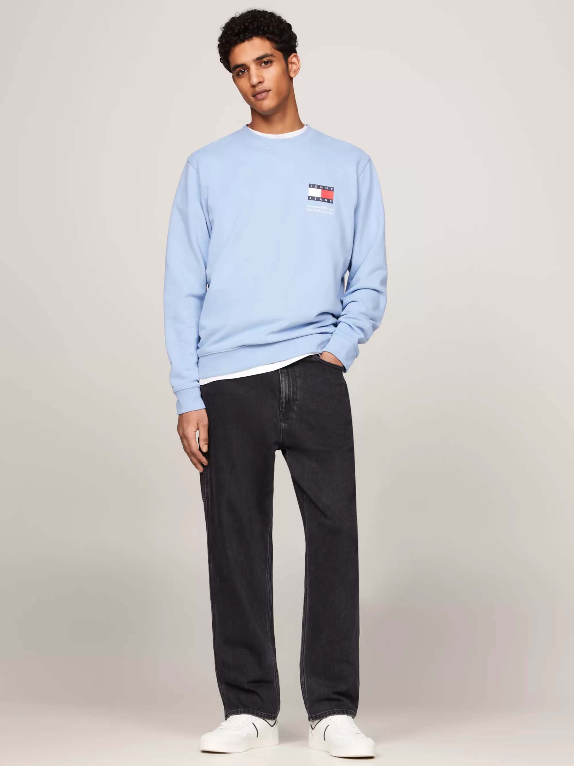 Plus Size Kleding & Inclusieve Maten | Sweatshirts & Hoodies*Tommy Hilfiger Sweatshirt Met Ronde Hals En Logo WESTSIDE BLUE