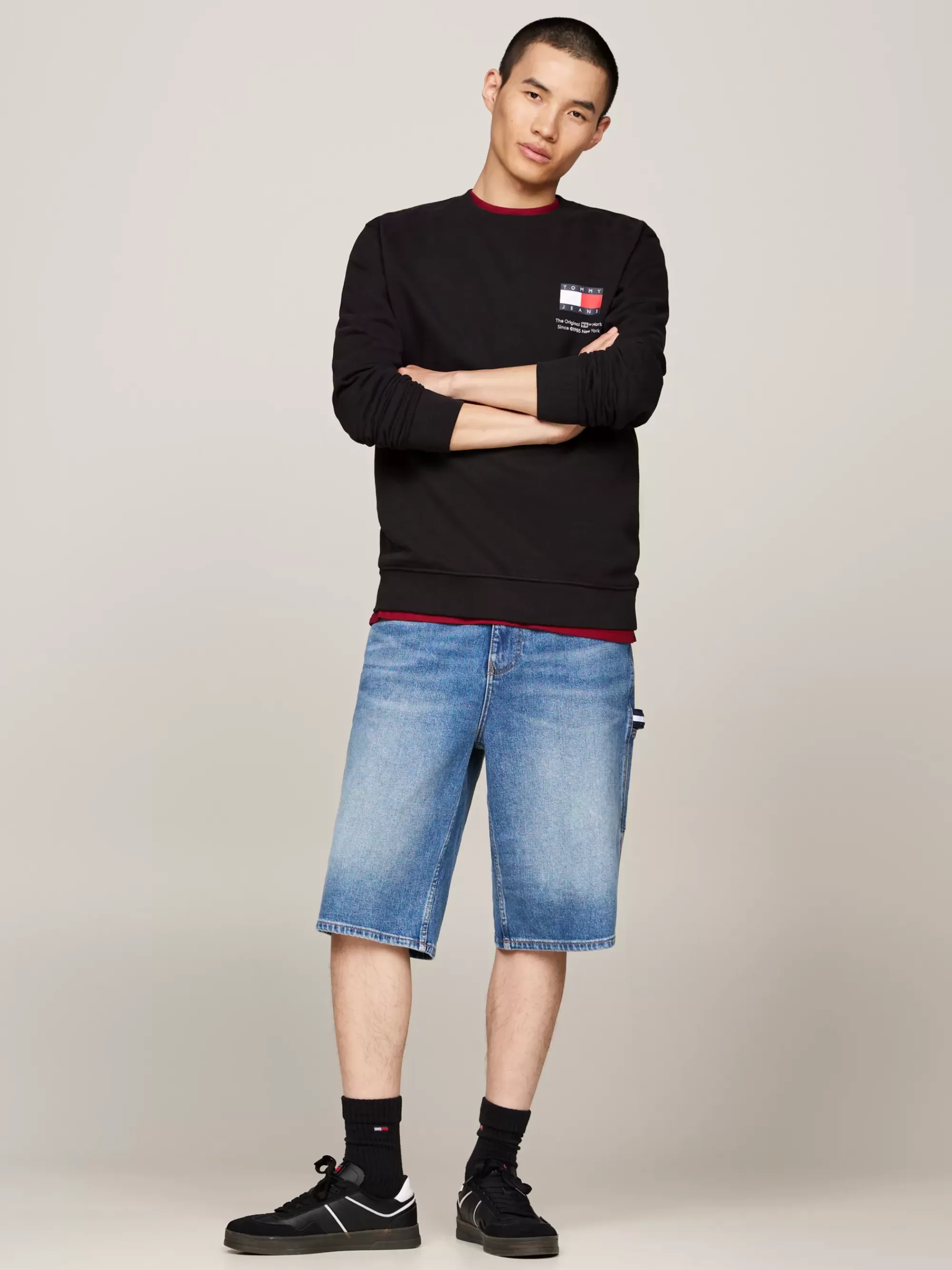 Plus Size Kleding & Inclusieve Maten | Sweatshirts & Hoodies*Tommy Hilfiger Sweatshirt Met Ronde Hals En Logo BLACK