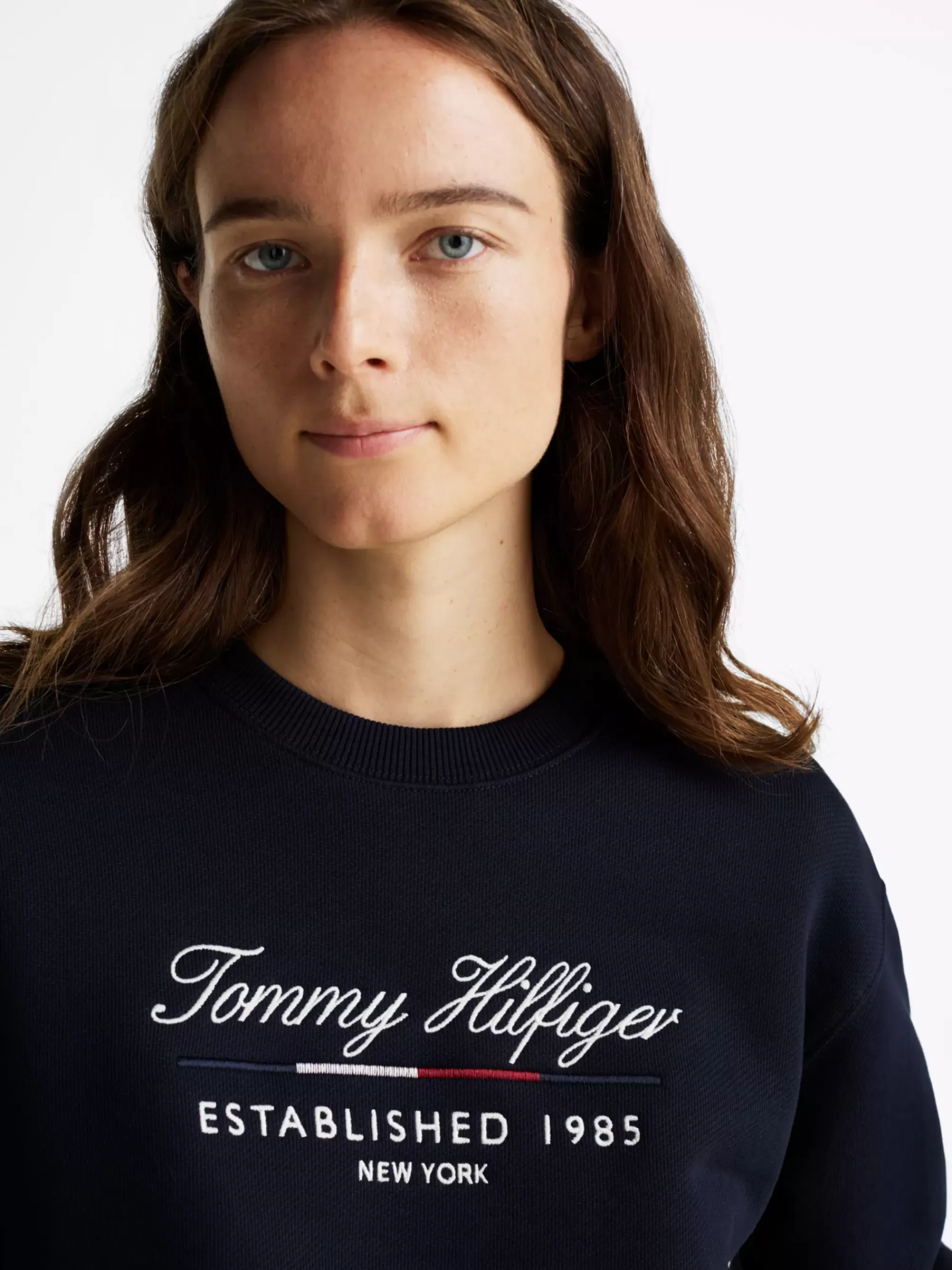 Sweatshirts & Hoodies*Tommy Hilfiger Sweatshirt Met Ronde Hals En Scriptlogo DESERT SKY