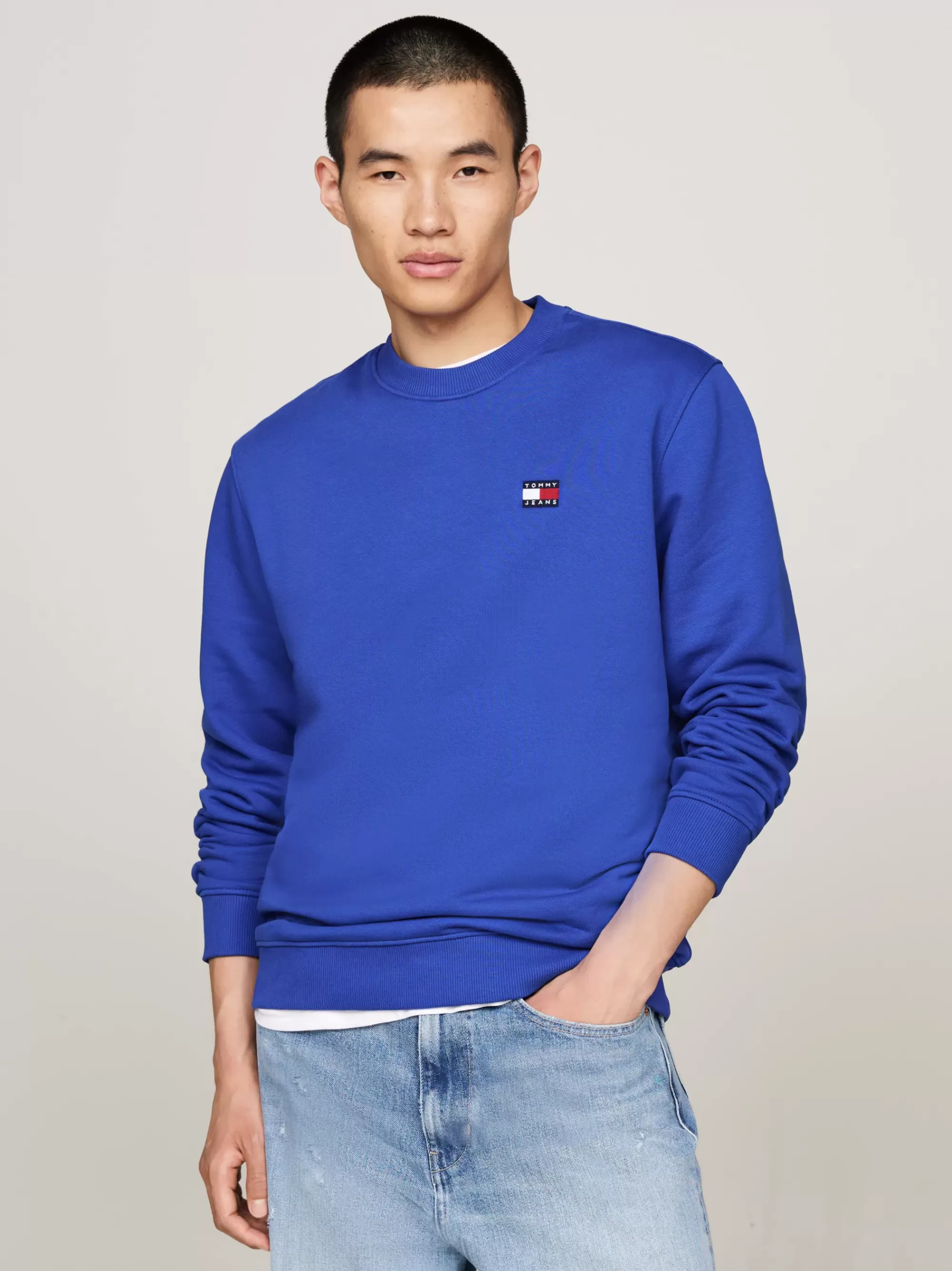 Sweatshirts & Hoodies*Tommy Hilfiger Sweatshirt Met Ronde Hals En Tommy-badge BRIGHT BLUE