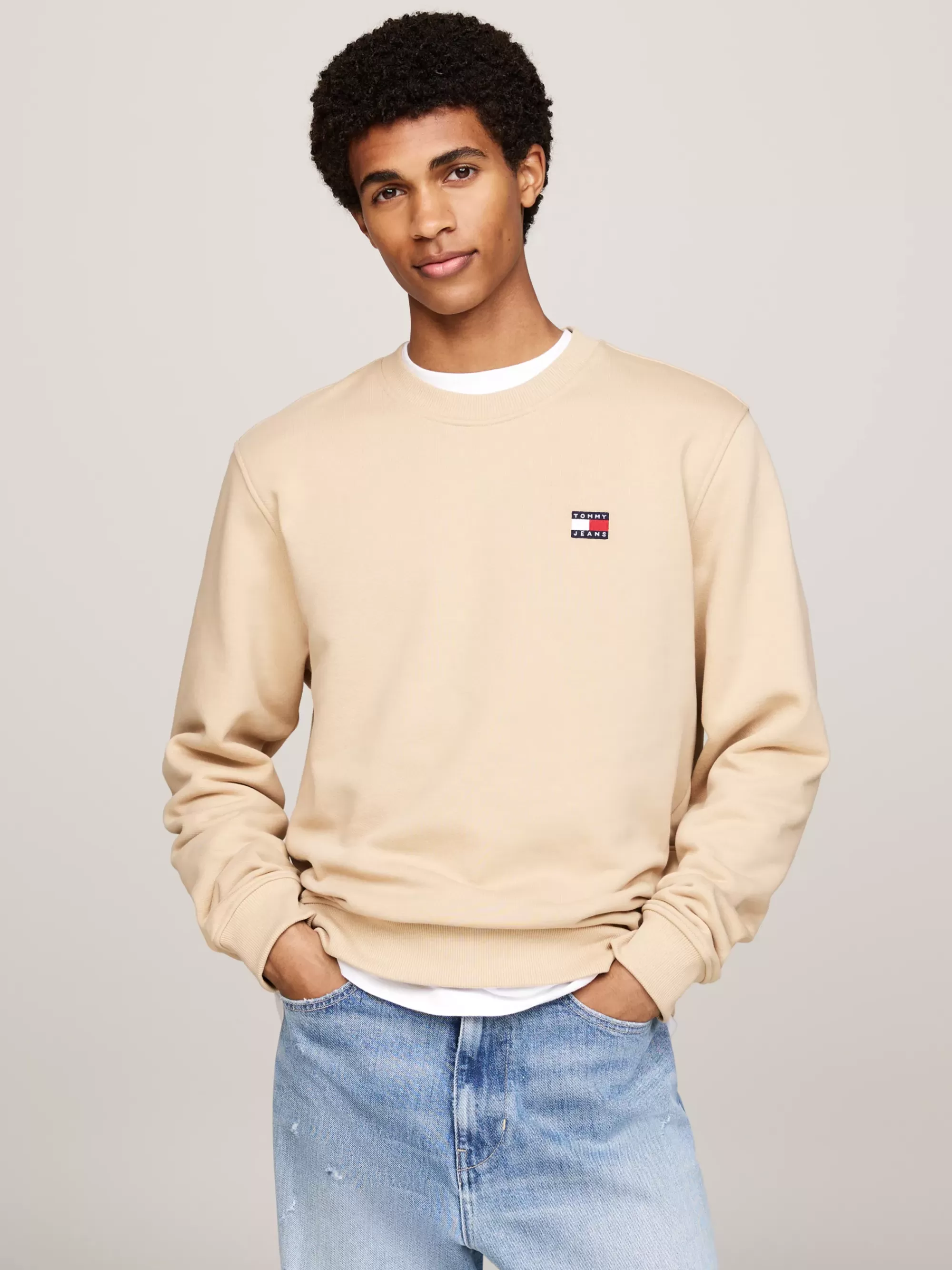 Sweatshirts & Hoodies*Tommy Hilfiger Sweatshirt Met Ronde Hals En Tommy-badge GENTLE GOLD
