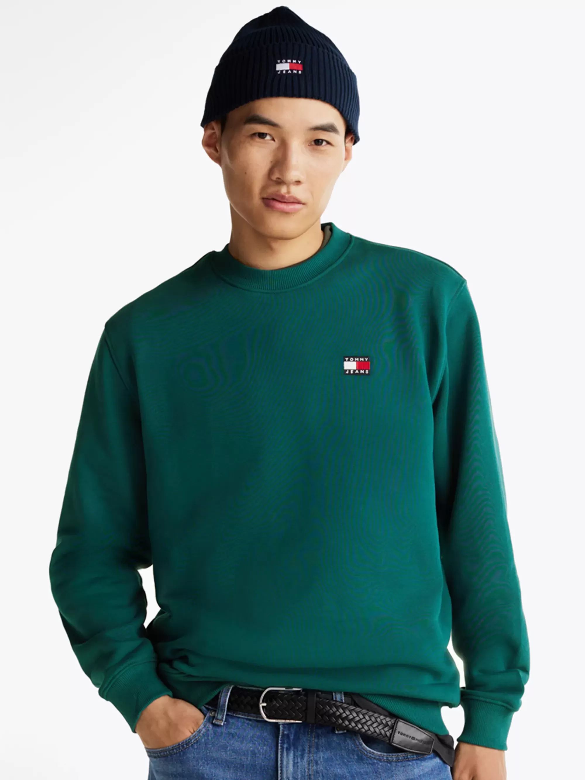 Sweatshirts & Hoodies*Tommy Hilfiger Sweatshirt Met Ronde Hals En Tommy-badge DEEP SEAWATER