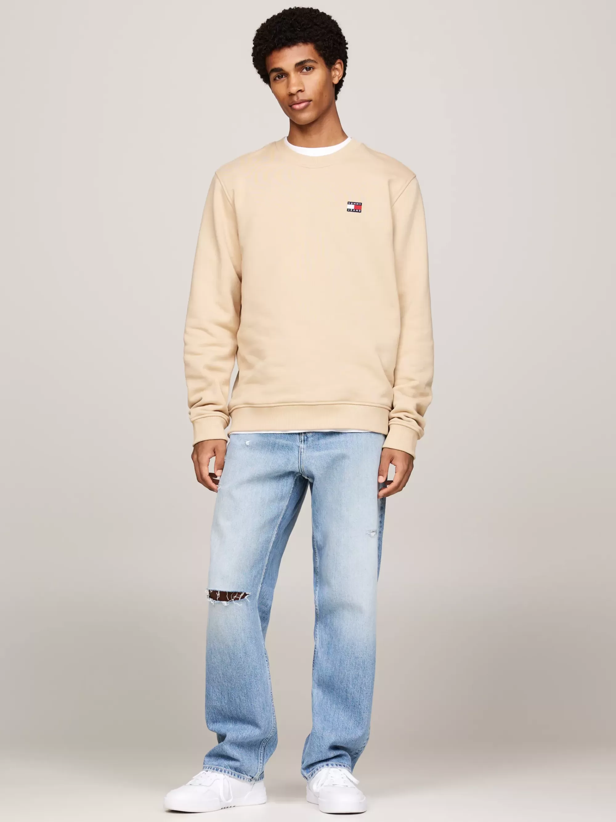Sweatshirts & Hoodies*Tommy Hilfiger Sweatshirt Met Ronde Hals En Tommy-badge GENTLE GOLD