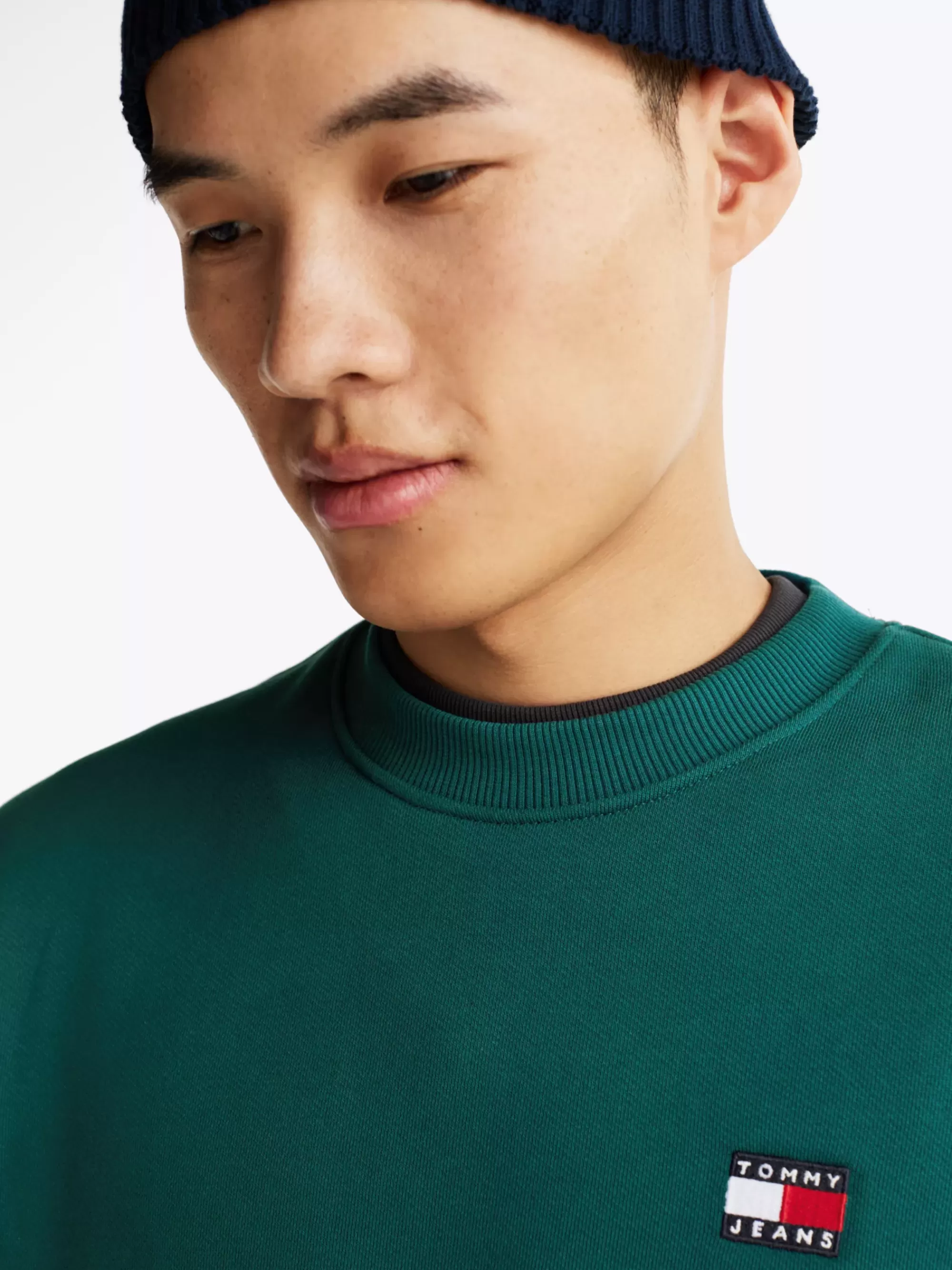 Sweatshirts & Hoodies*Tommy Hilfiger Sweatshirt Met Ronde Hals En Tommy-badge DEEP SEAWATER