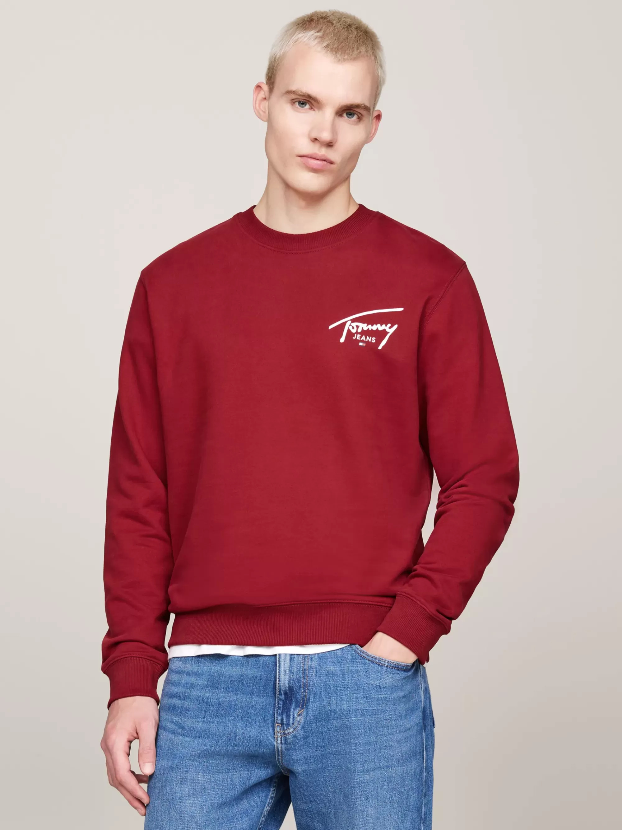 Sweatshirts & Hoodies*Tommy Hilfiger Sweatshirt Met Signature-logo Op De Rug REGATTA RED