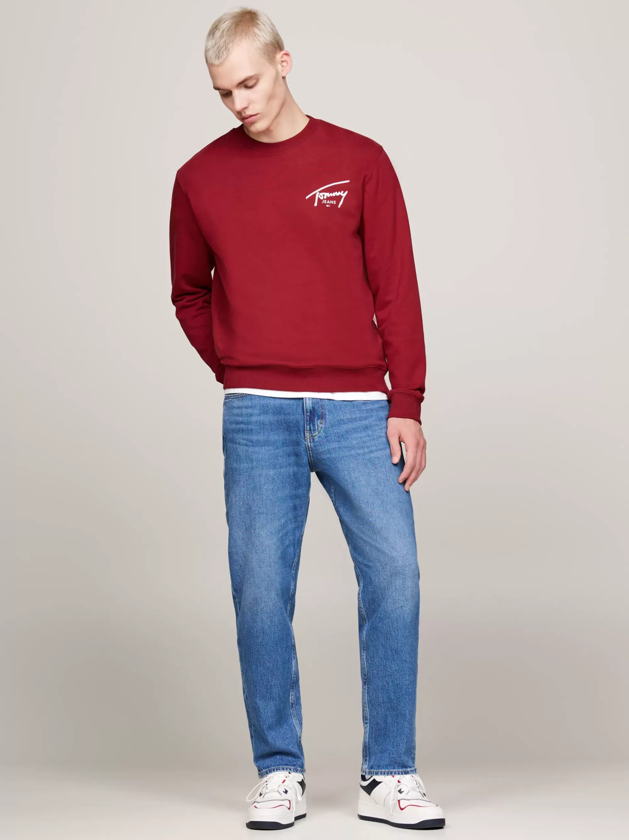 Sweatshirts & Hoodies*Tommy Hilfiger Sweatshirt Met Signature-logo Op De Rug REGATTA RED