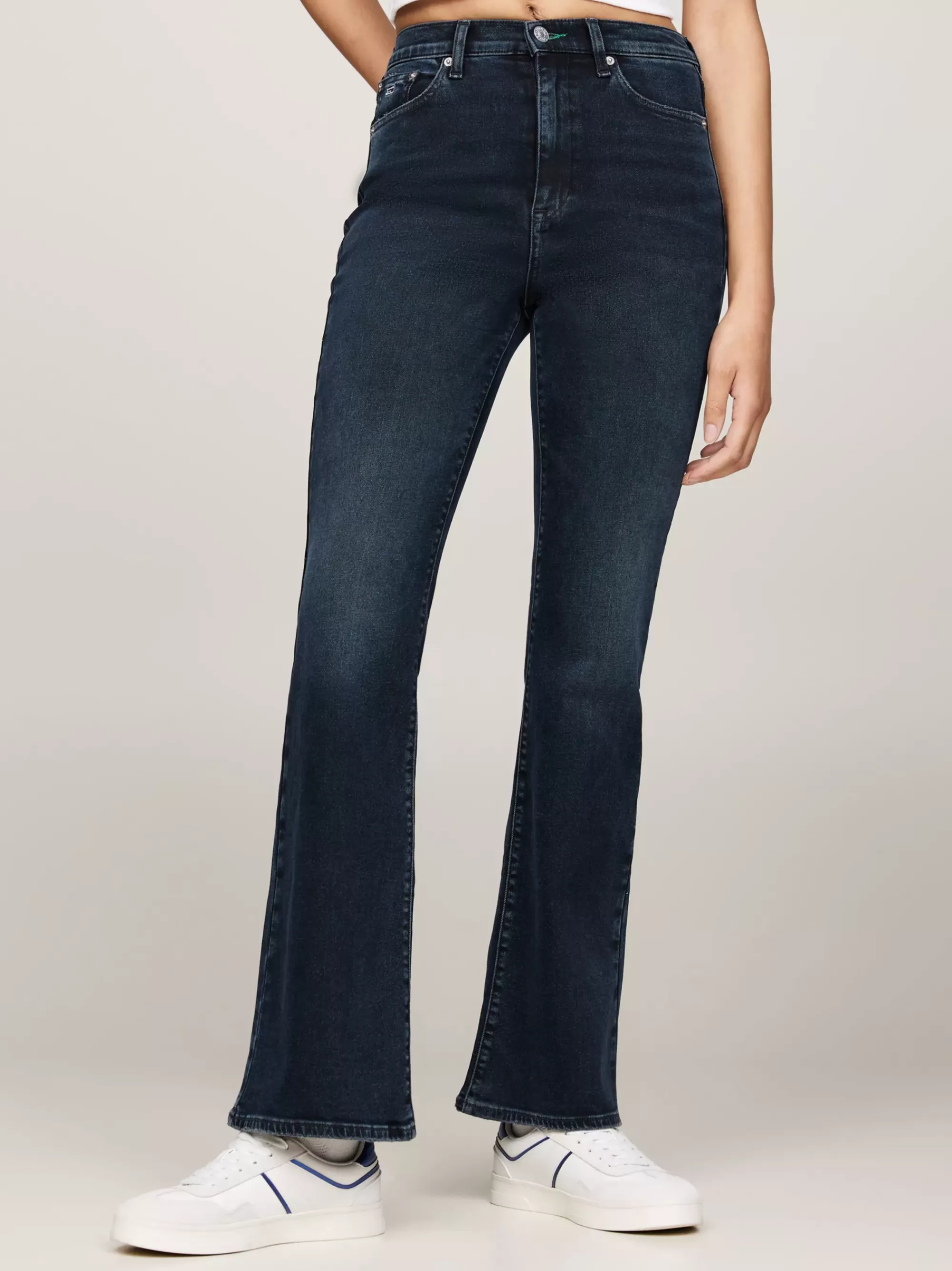 Jeans*Tommy Hilfiger Sylvia High Rise Flared Jeans Met Fading DENIM DARK