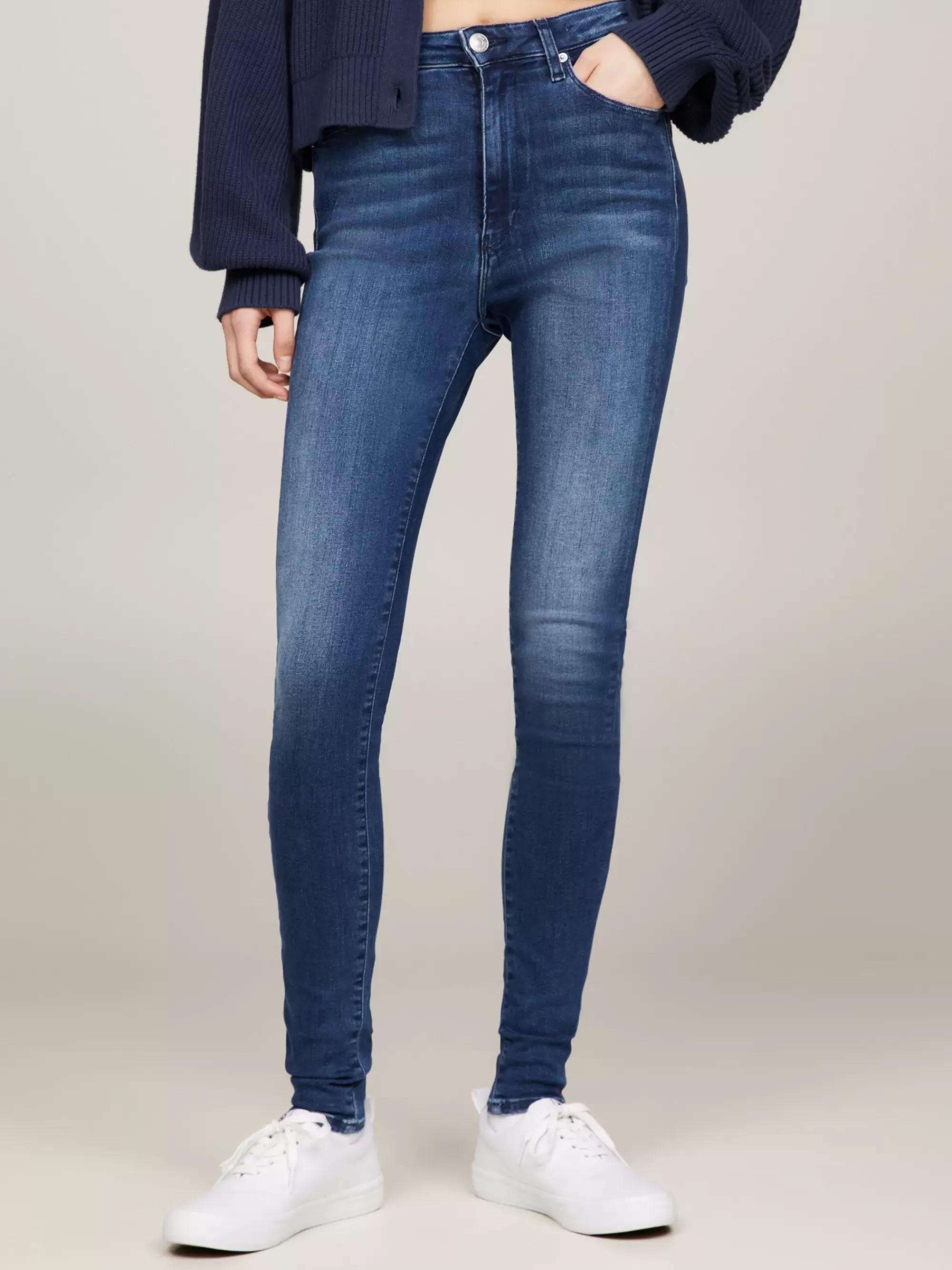 Jeans*Tommy Hilfiger Sylvia High Rise Superskinny Jeans NEW NICEVILLE MID BLUE STRETCH