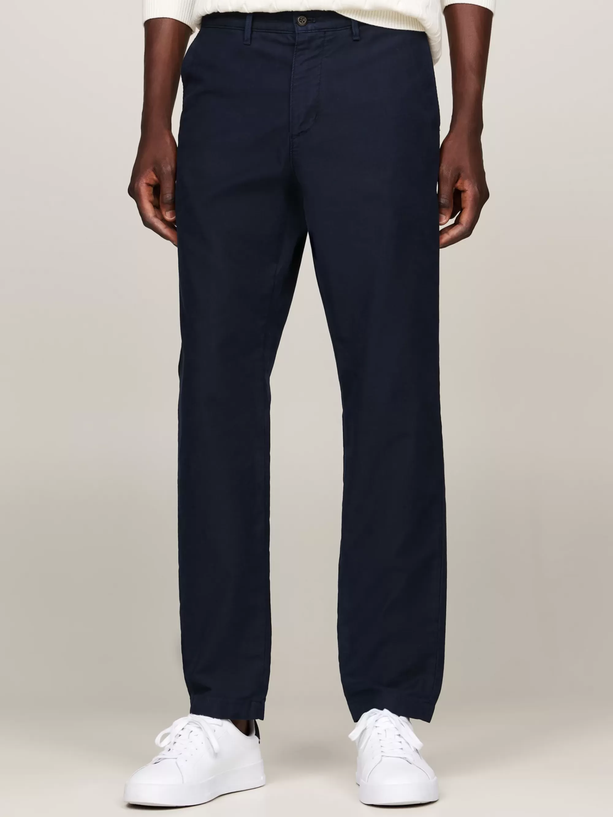 Broeken*Tommy Hilfiger Tapered Chino Van Stretchgabardine DESERT SKY