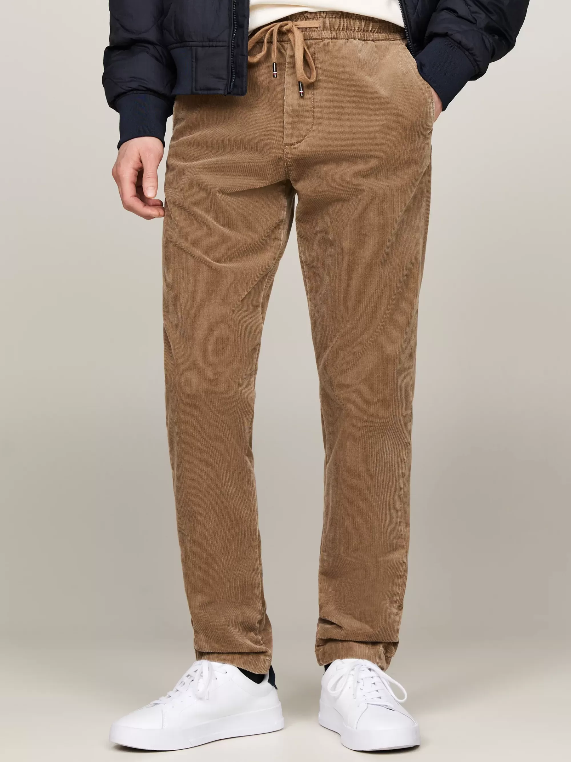 Broeken*Tommy Hilfiger Tapered Chino Van Stretchkatoenen Corduroy SAFARI CANVAS