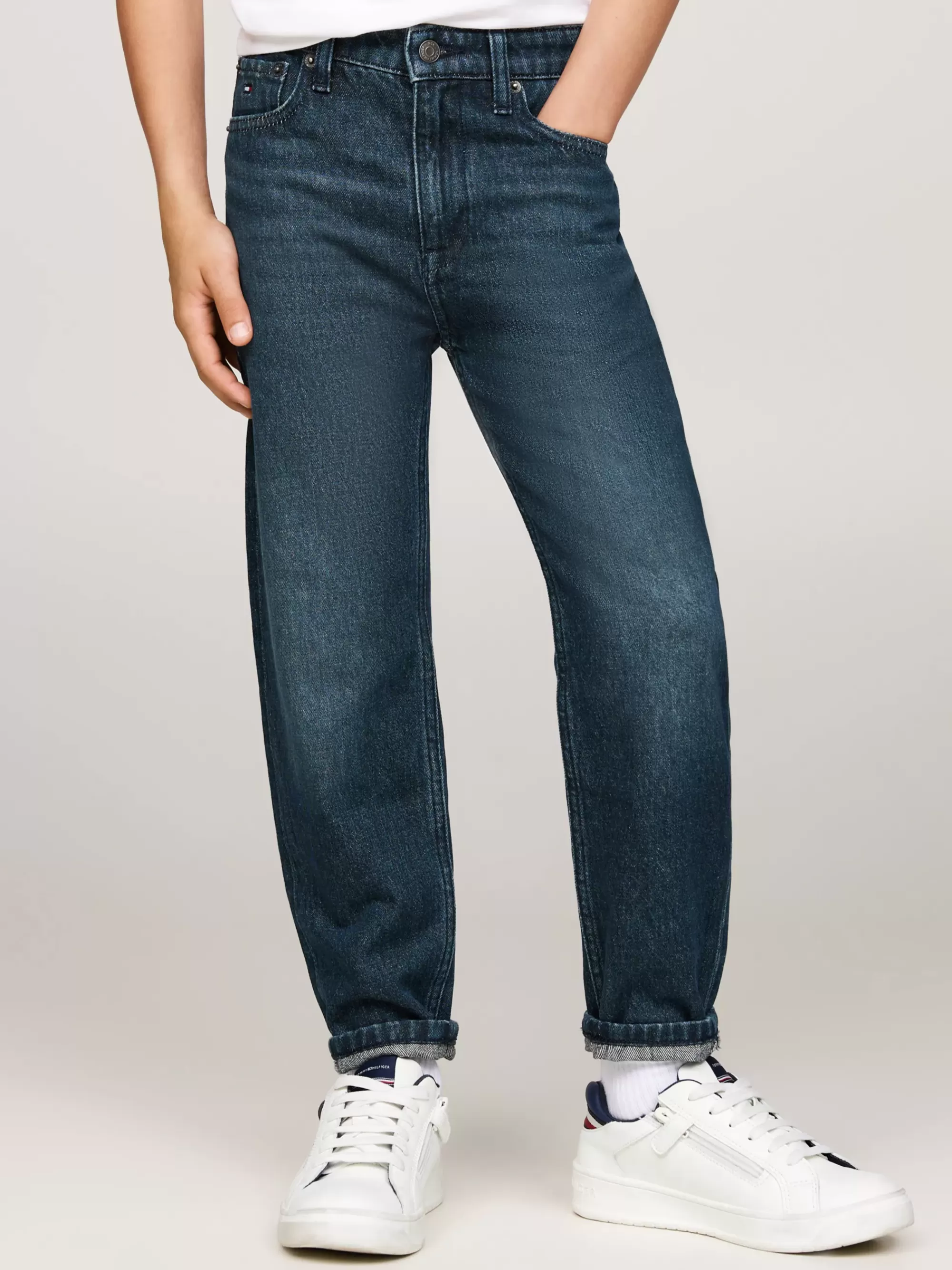 Jeans*Tommy Hilfiger Tapered Jeans Met Groene Wassing GREENCAST