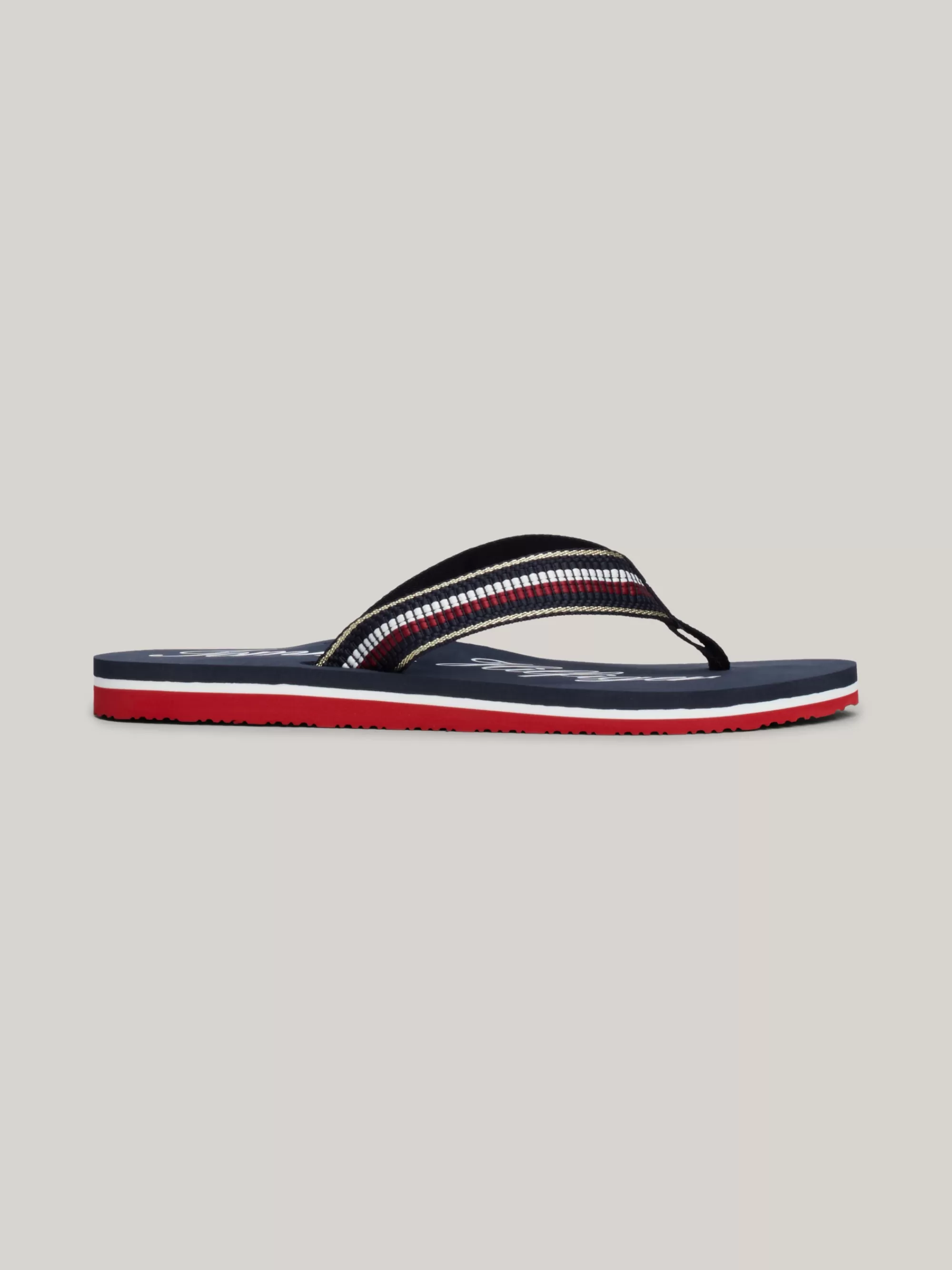 Sandalen*Tommy Hilfiger Teenslipper Met Band Van Signature-tape SPACE BLUE