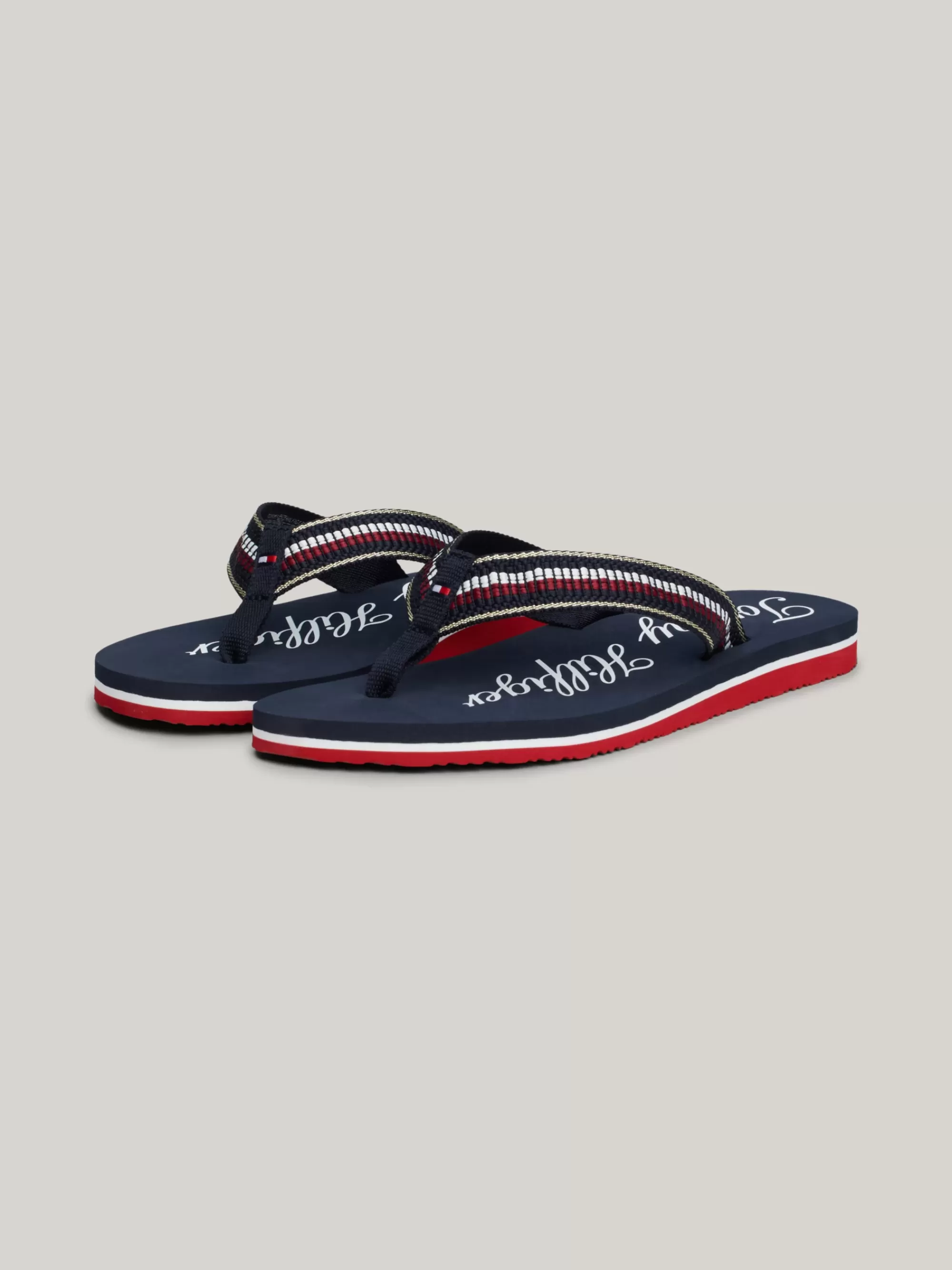 Sandalen*Tommy Hilfiger Teenslipper Met Band Van Signature-tape SPACE BLUE