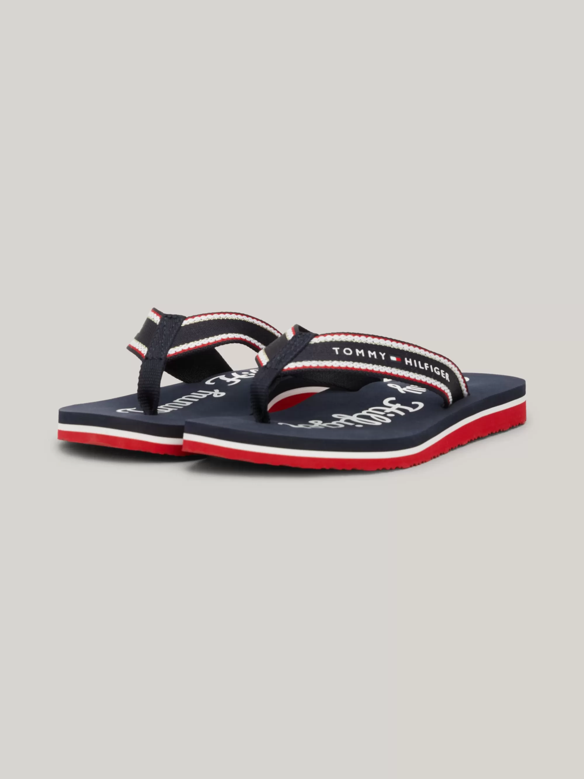 Sandalen*Tommy Hilfiger Teenslipper Met Grafisch Logo SPACE BLUE