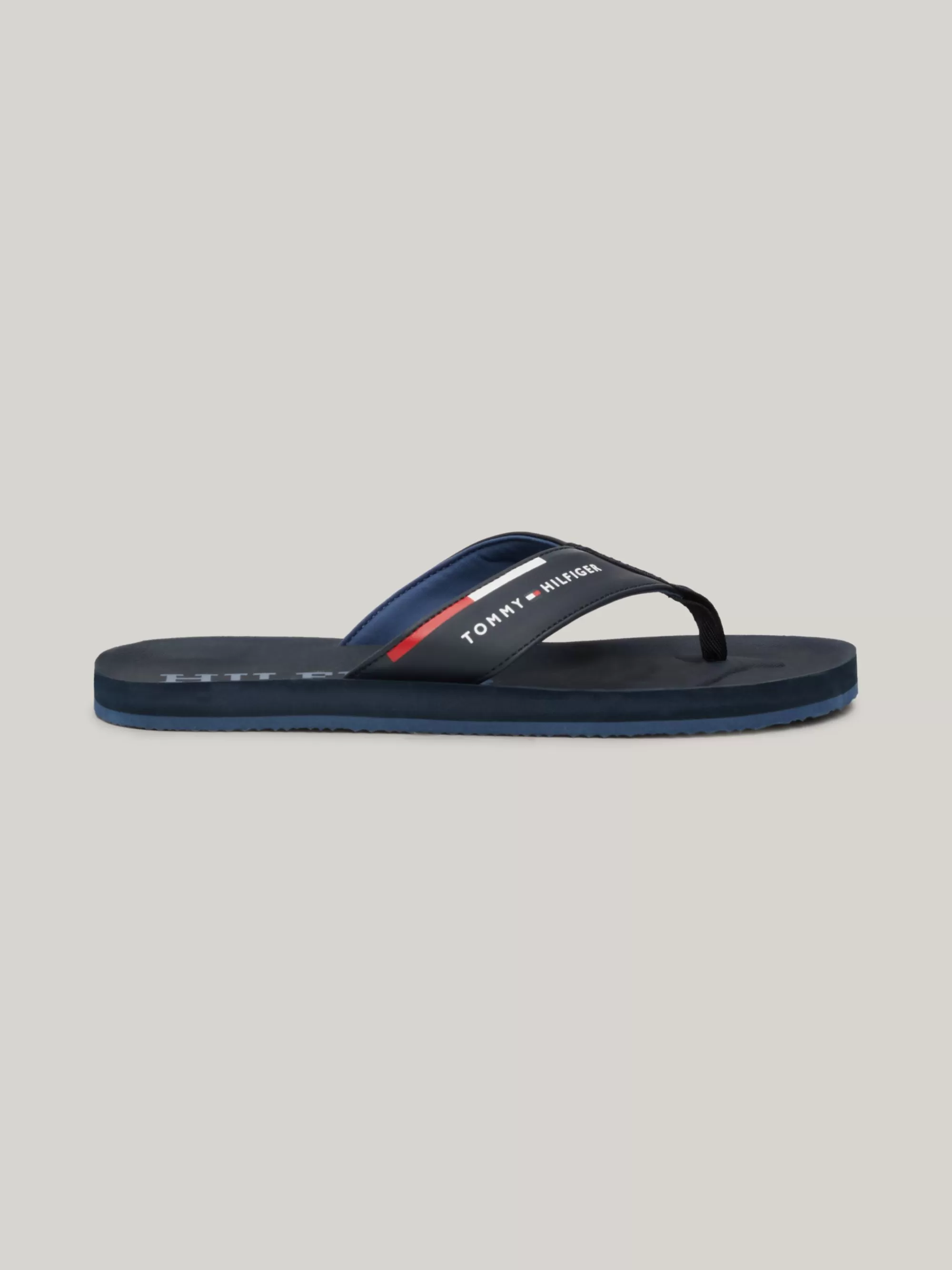 Sandalen & Flip Flops*Tommy Hilfiger Teenslipper Met Logo Op De Band DESERT SKY
