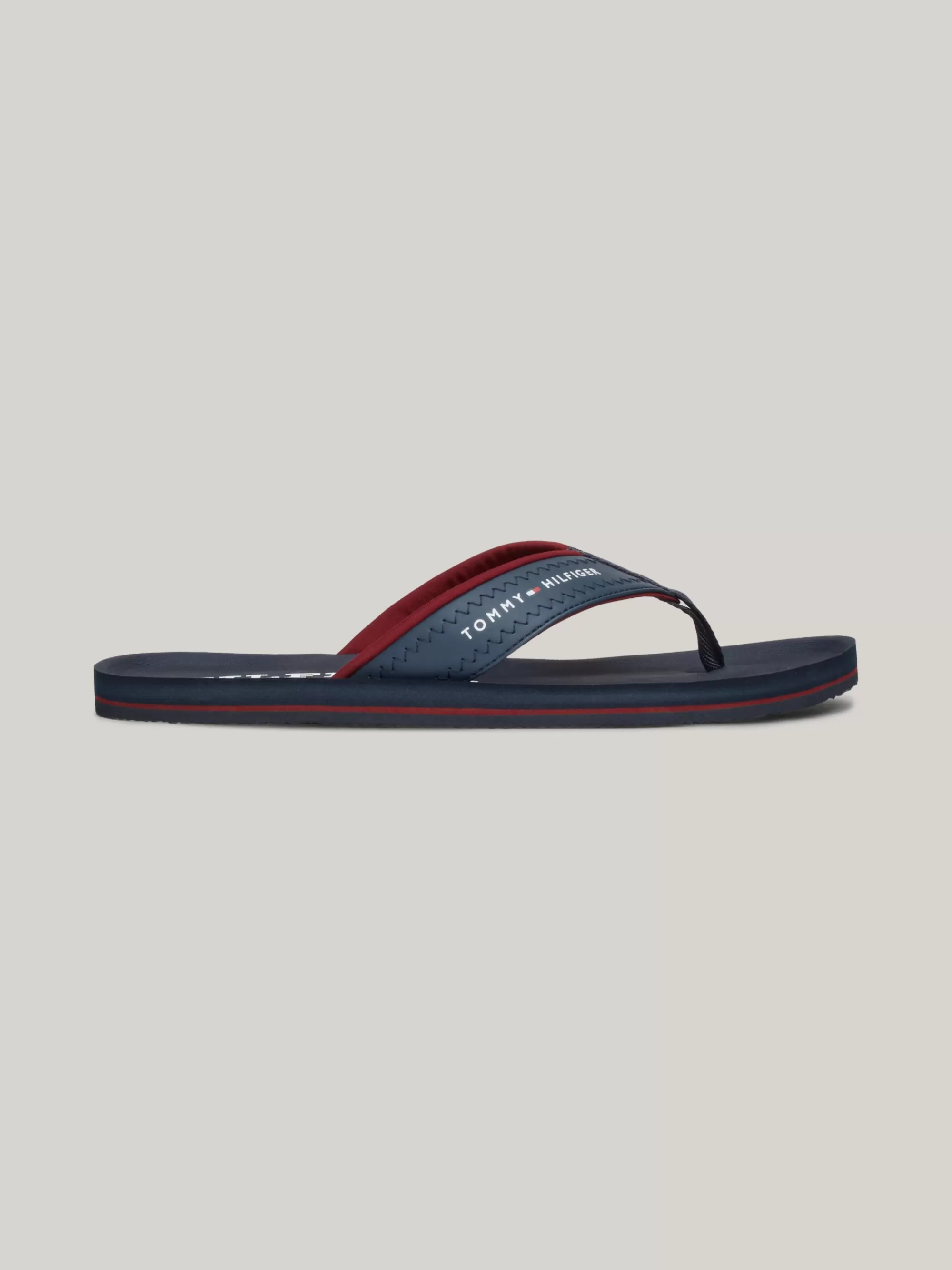 Sandalen & Flip Flops*Tommy Hilfiger Teenslipper Met Logobandjes MILITARY DENIM