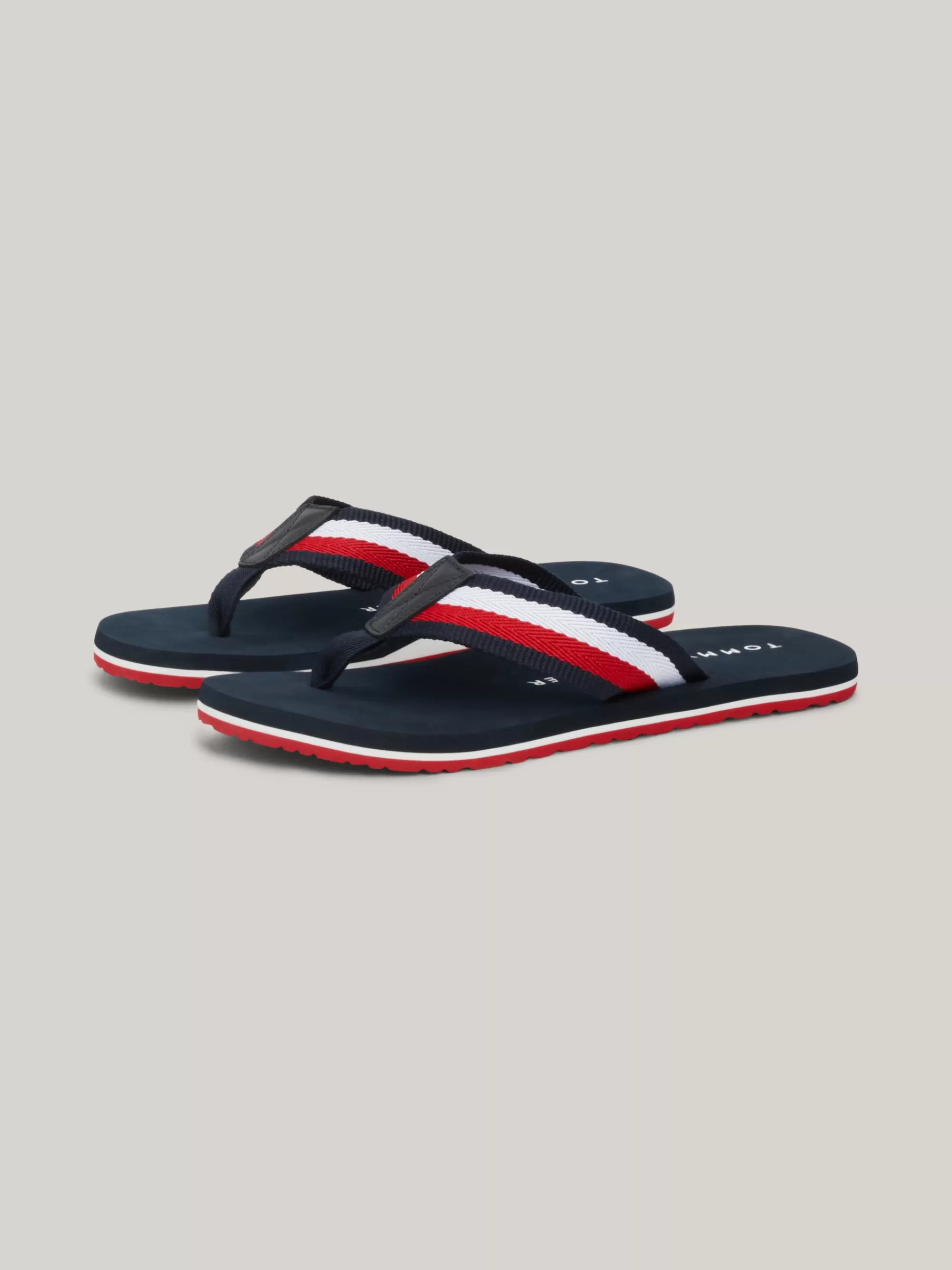 Sandalen & Flip Flops*Tommy Hilfiger Teenslipper Met Signature-tape DESERT SKY