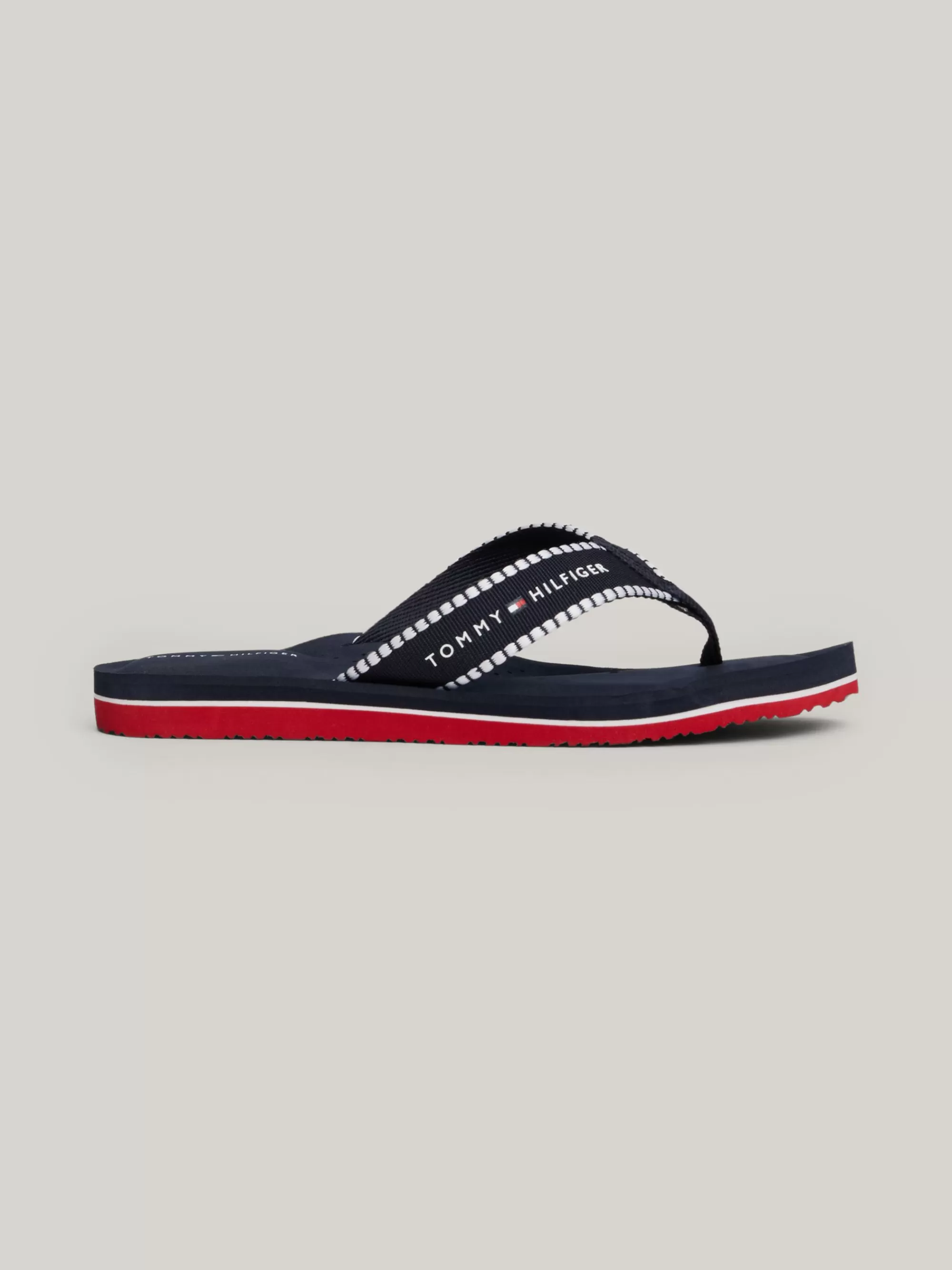 Sandalen*Tommy Hilfiger Teenslipper Met Webbing Band Met Logo SPACE BLUE