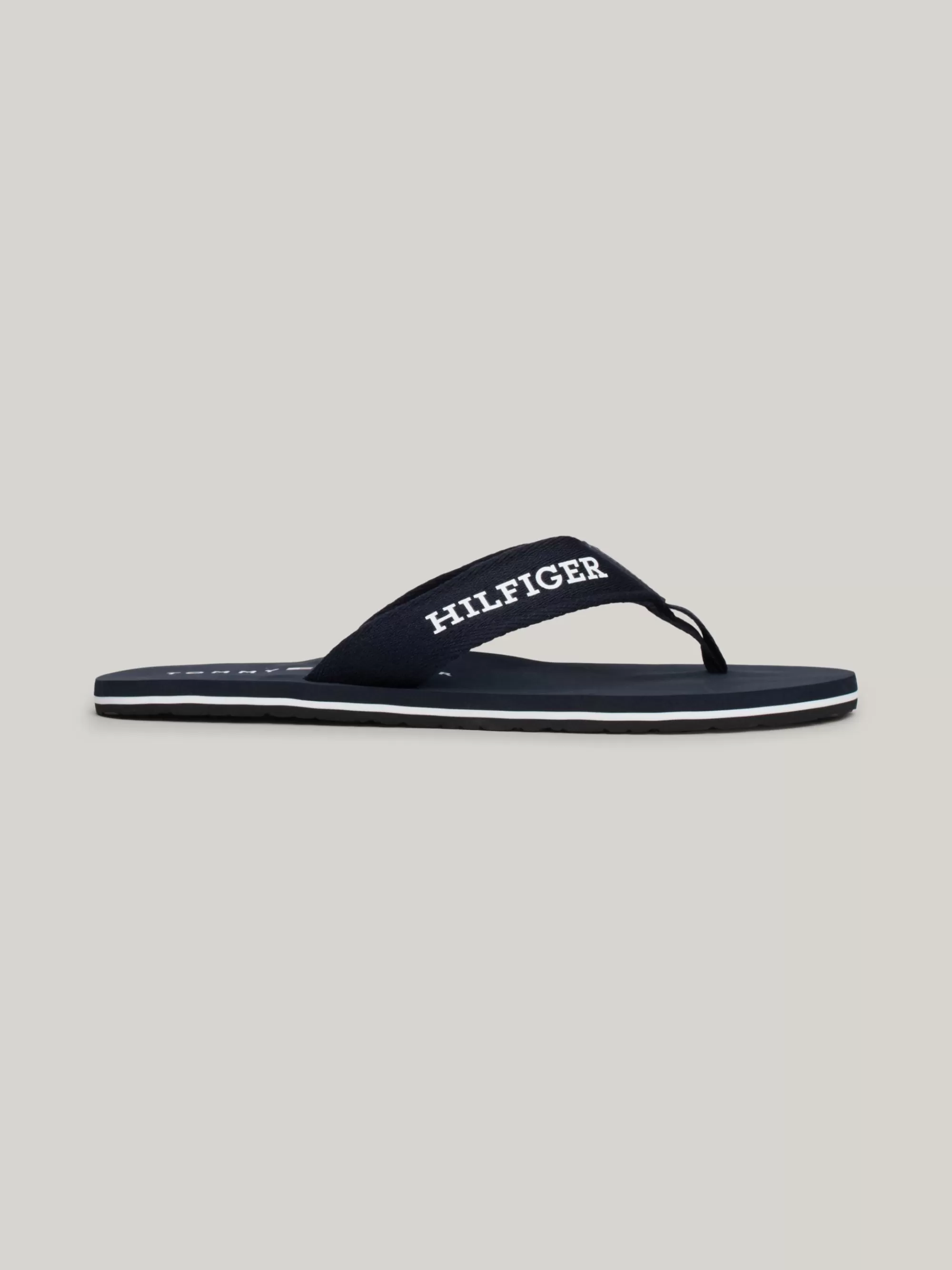 Sandalen & Flip Flops*Tommy Hilfiger Teenslipper Met Webbing Logobandjes DESERT SKY