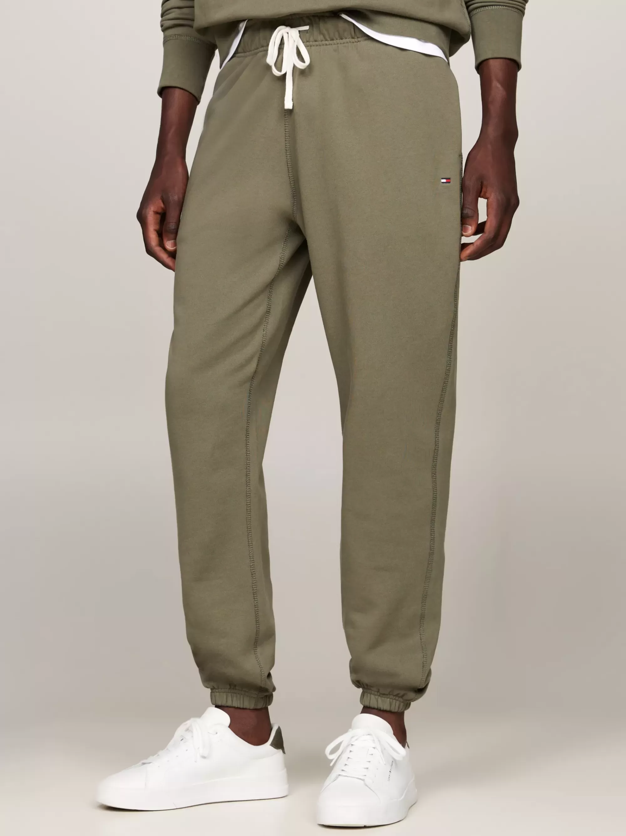 Broeken*Tommy Hilfiger Terry Jogger Met Boorden BATTLE GREEN