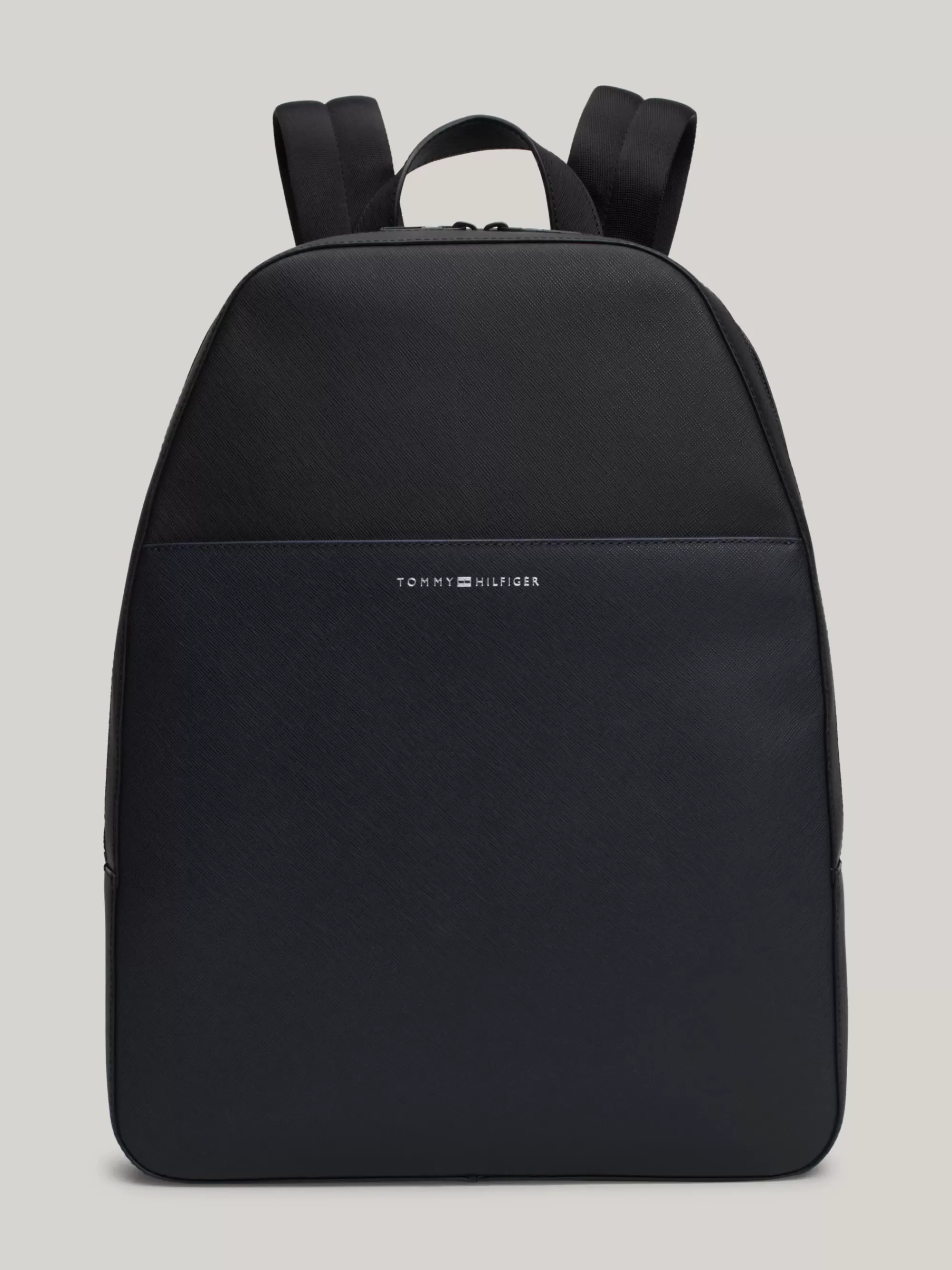 Rugzakken*Tommy Hilfiger TH Business Leren Rugzak Met Bol-design BLACK