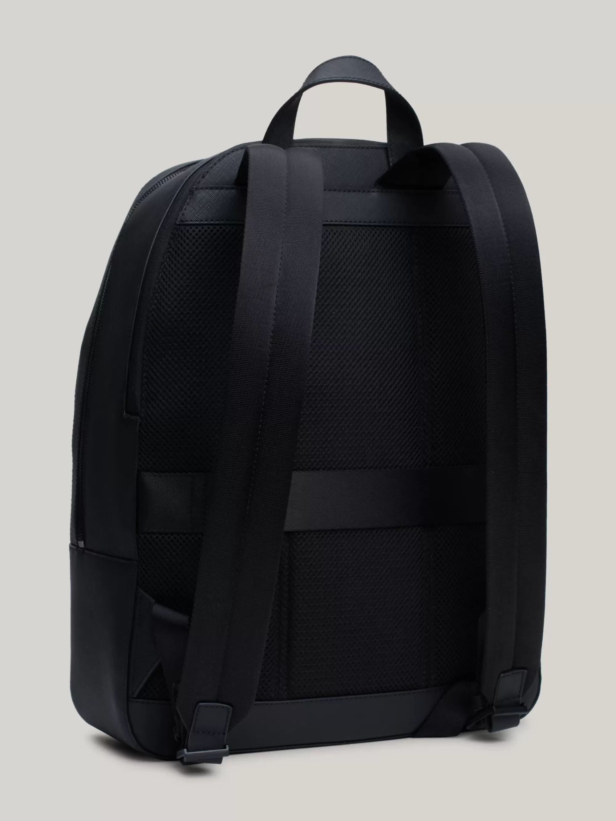 Rugzakken*Tommy Hilfiger TH Business Leren Rugzak Met Bol-design BLACK