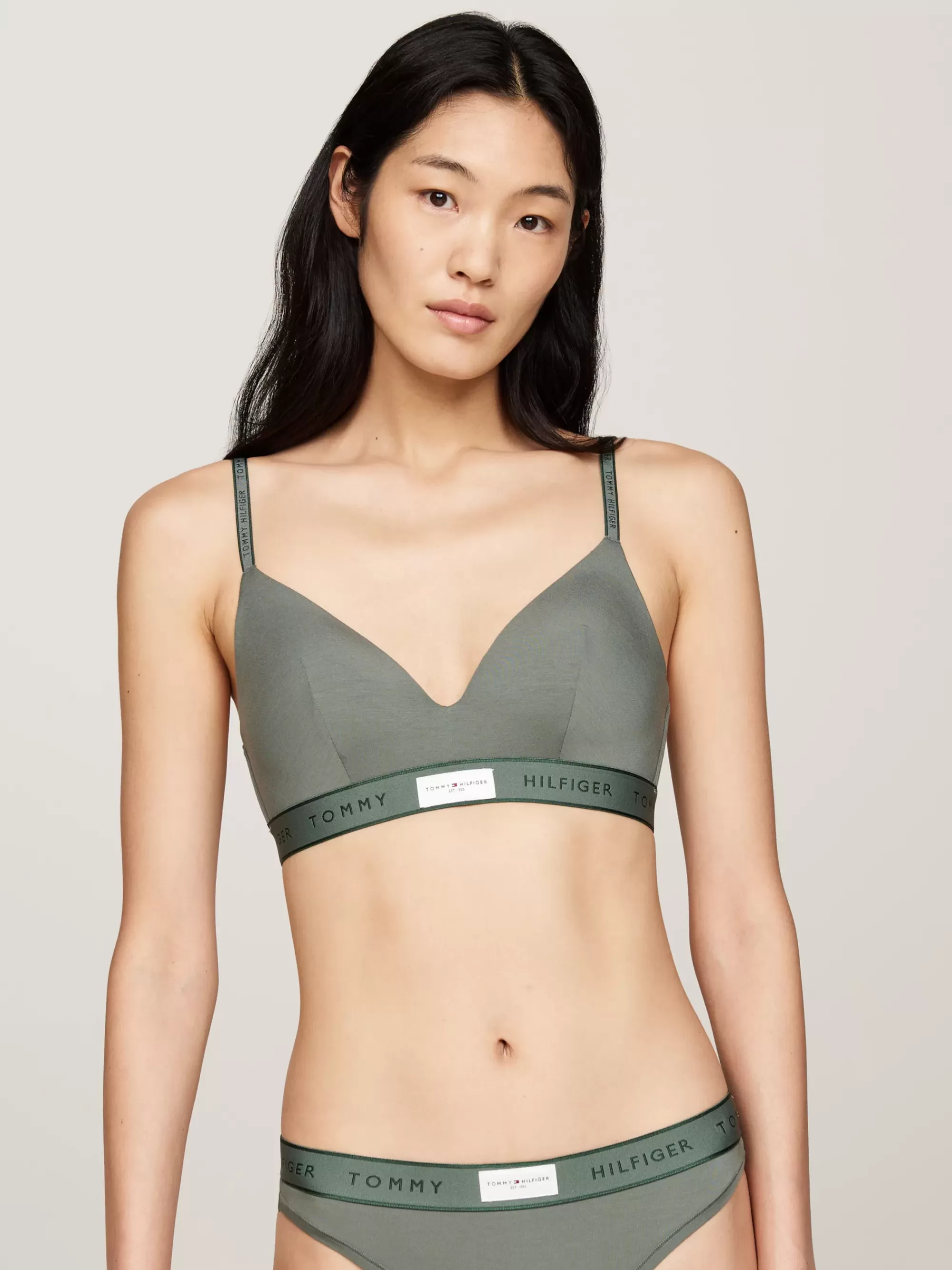 Bh's | Lingerie*Tommy Hilfiger TH Established Licht Gevoerde Triangel-bh STONEWASH GREEN