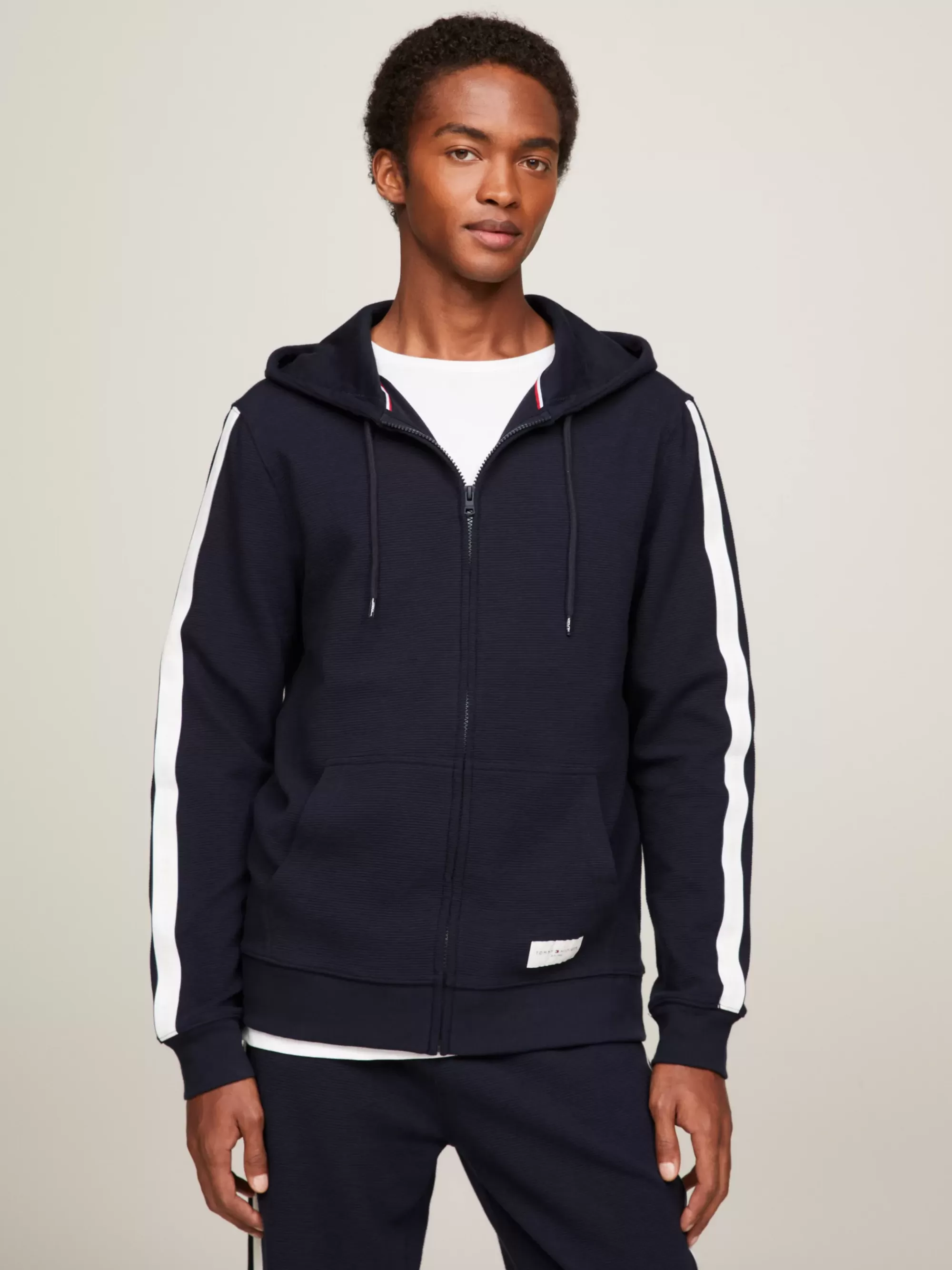 Loungewear*Tommy Hilfiger TH Established Loungehoodie Met Rits DESERT SKY