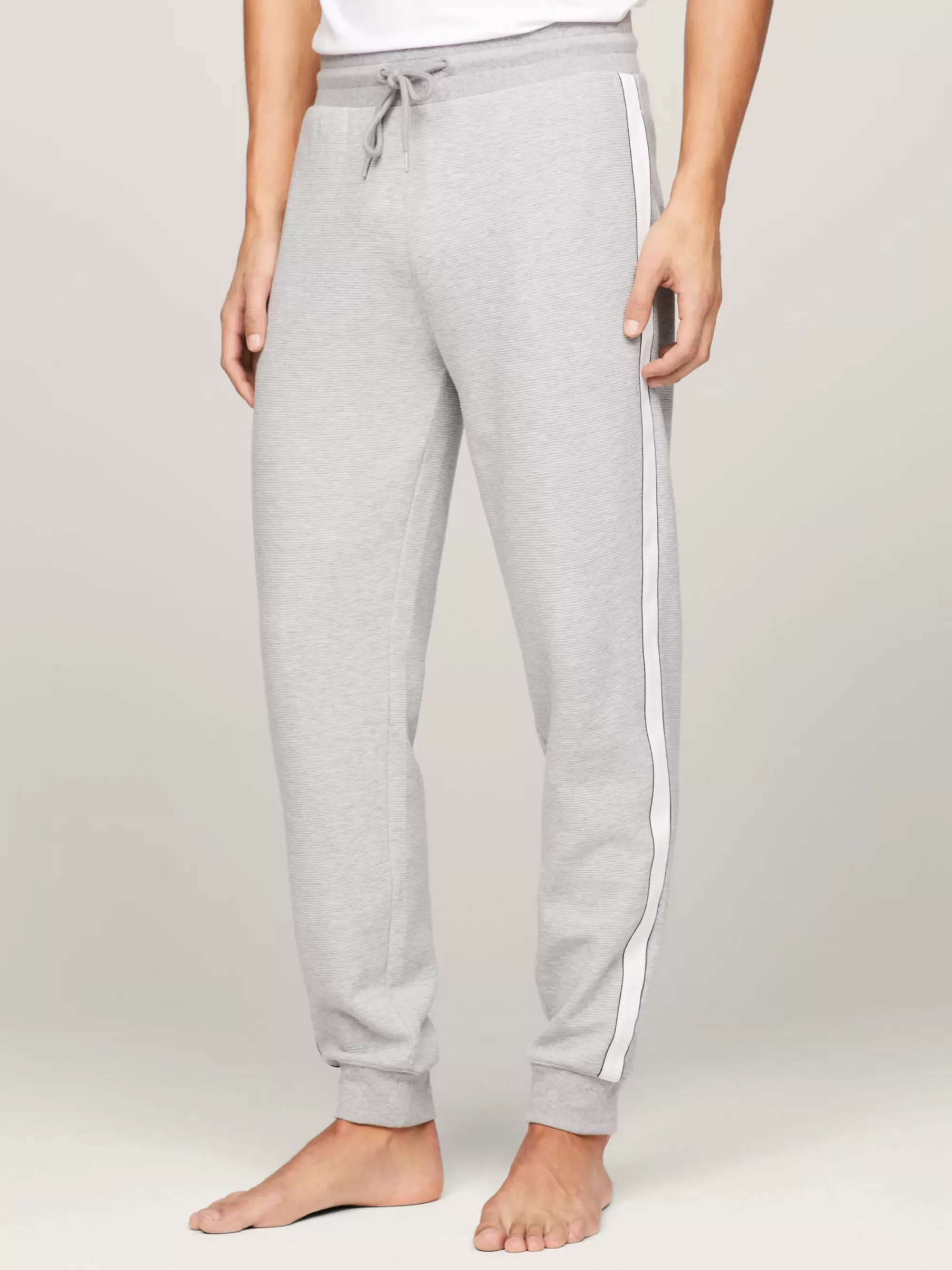 Loungewear*Tommy Hilfiger TH Established Loungejogger Met Boorden LIGHT GREY HEATHER