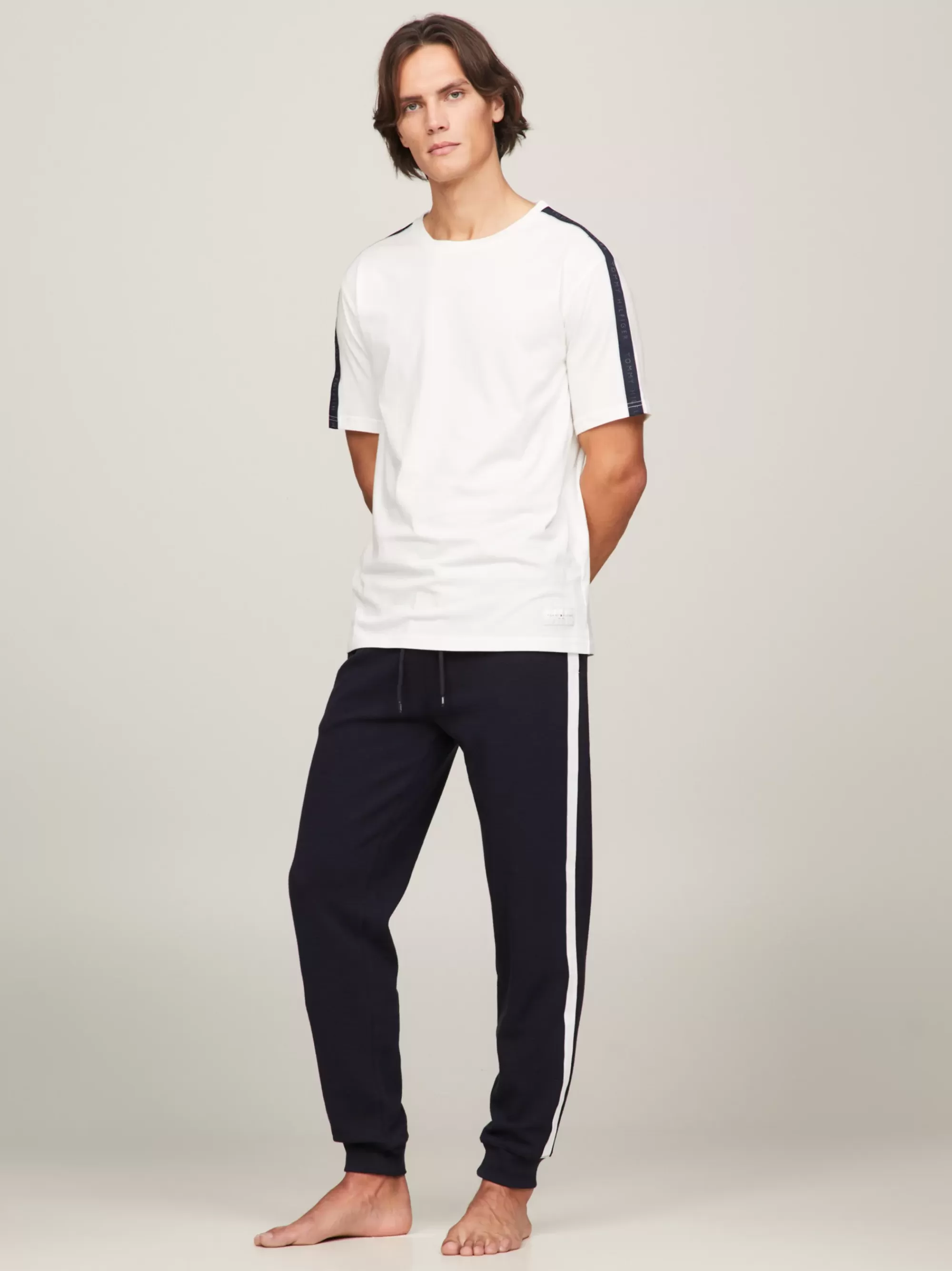 Loungewear*Tommy Hilfiger TH Established Loungejogger Met Boorden DESERT SKY