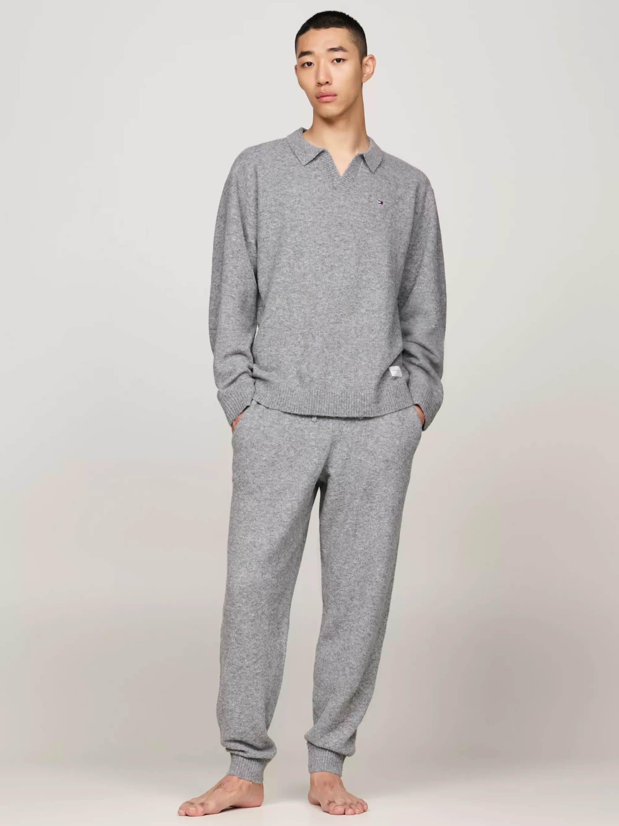 Loungewear*Tommy Hilfiger TH Established Loungejogger Met Wol MID GREY HT