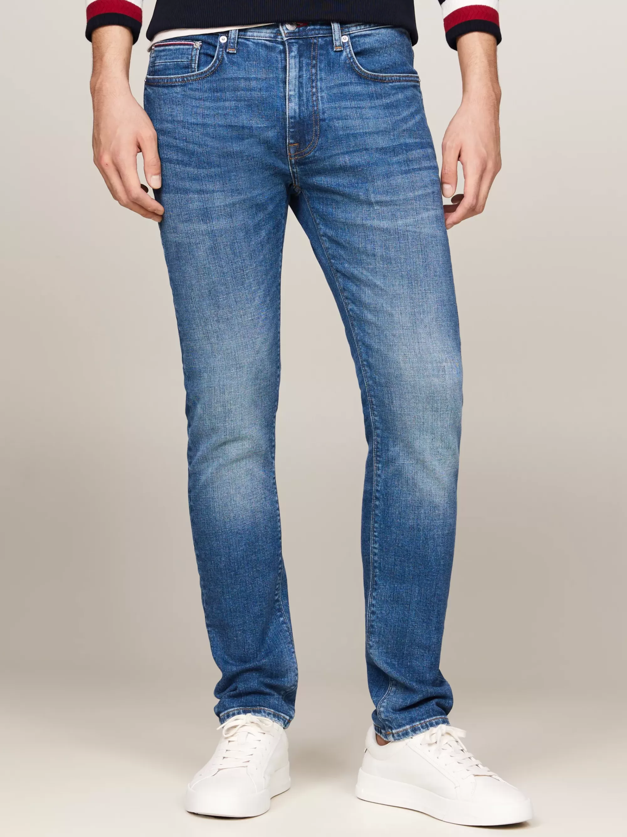 Jeans*Tommy Hilfiger TH Flex Bleecker Slim Faded Jeans CROSS BLUE