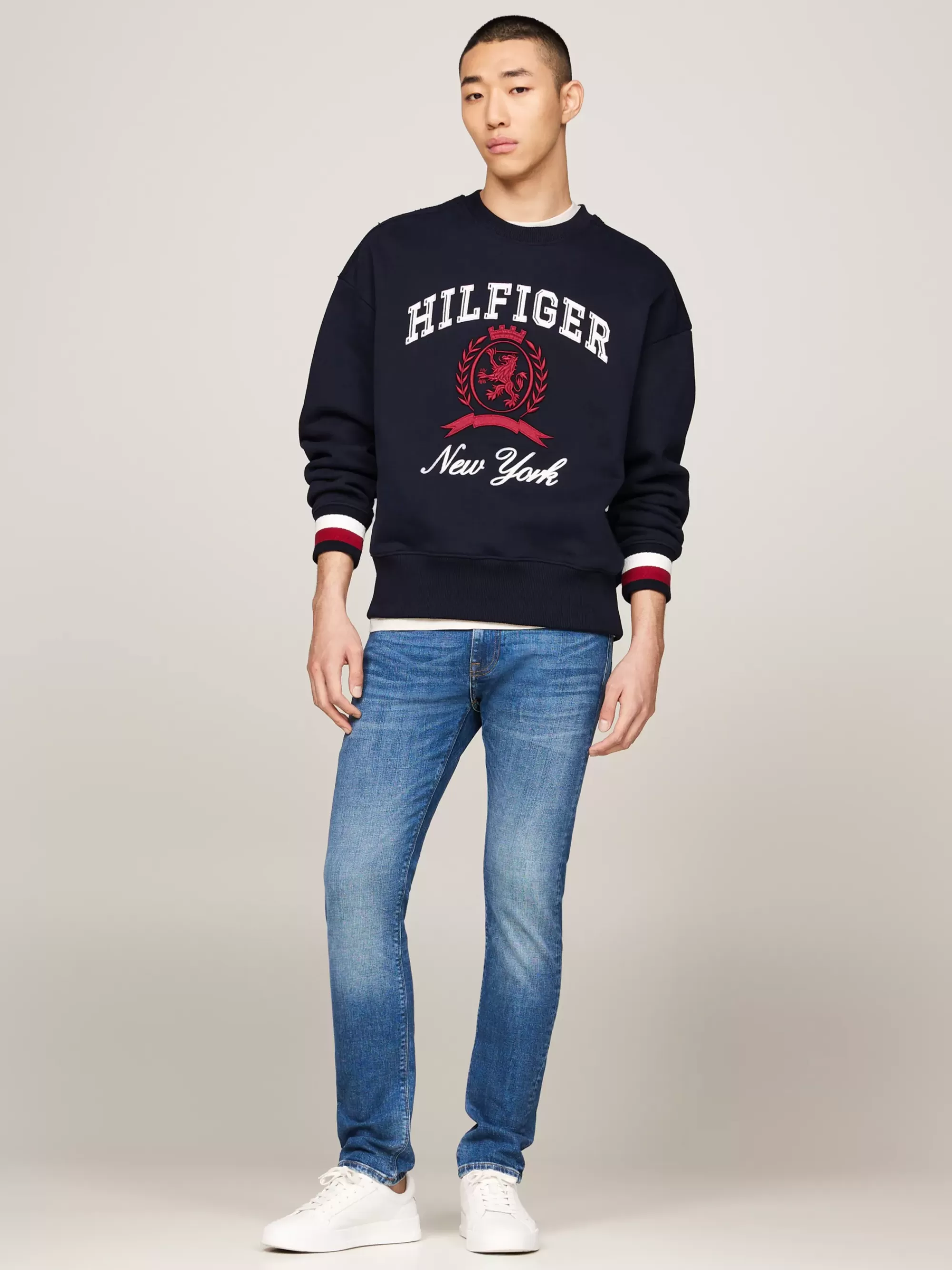 Jeans*Tommy Hilfiger TH Flex Bleecker Slim Faded Jeans CROSS BLUE