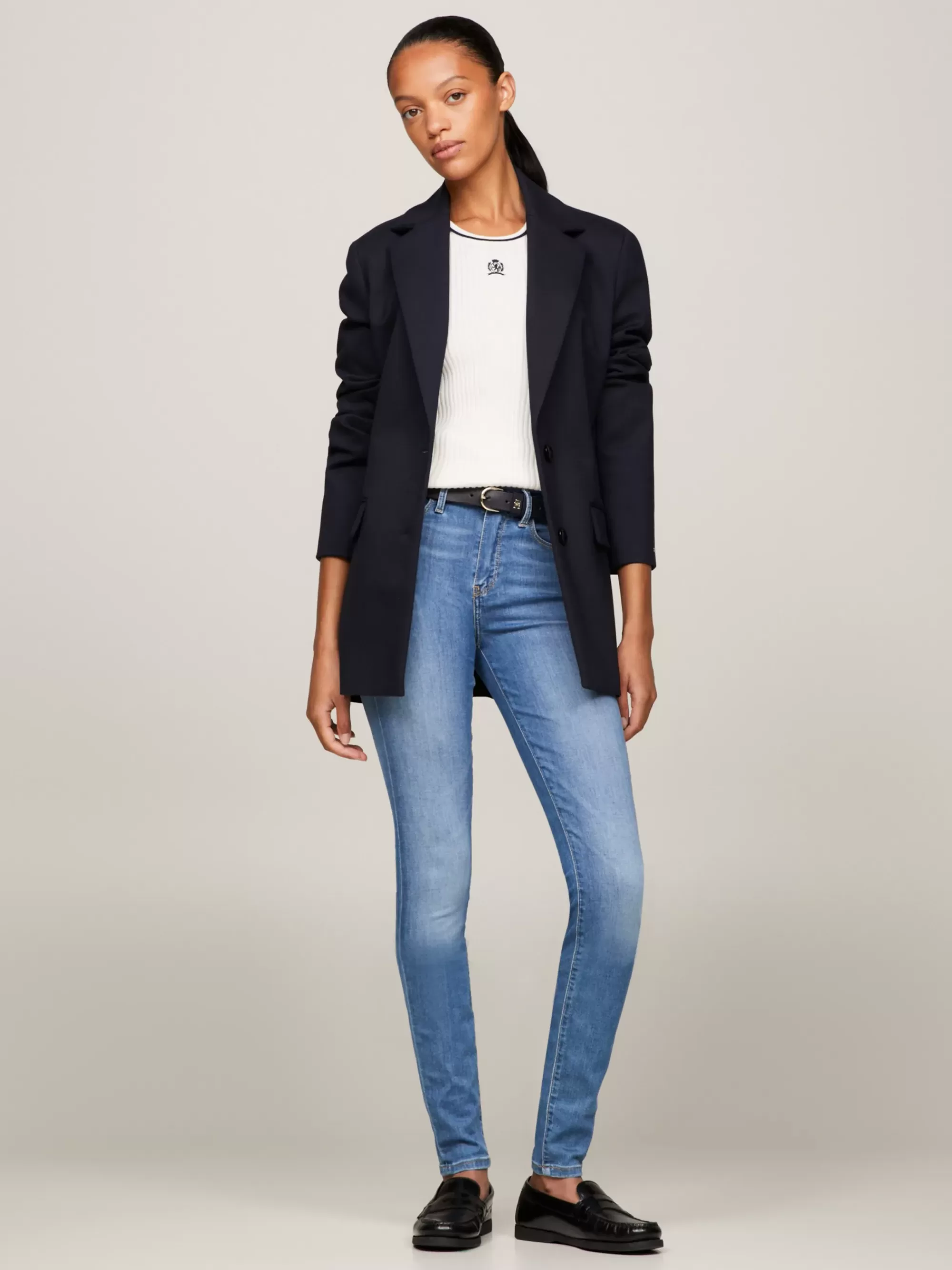 Jeans*Tommy Hilfiger TH Flex Como Mid Rise Skinny Jeans Met Fading IZZY