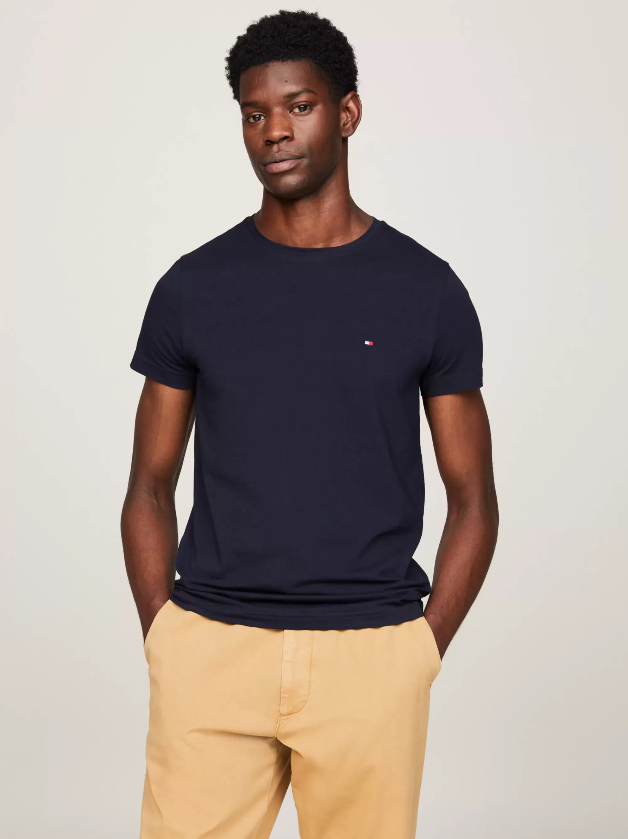 T-Shirts*Tommy Hilfiger TH Flex Extra Slim Fit T-shirt DESERT SKY
