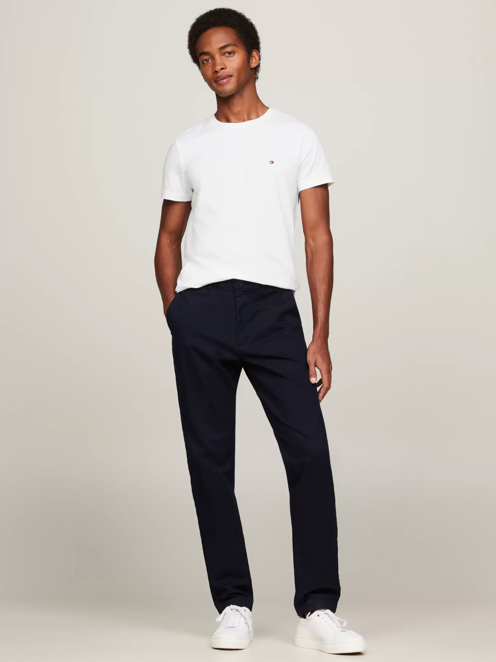 T-Shirts*Tommy Hilfiger TH Flex Extra Slim Fit T-shirt WHITE