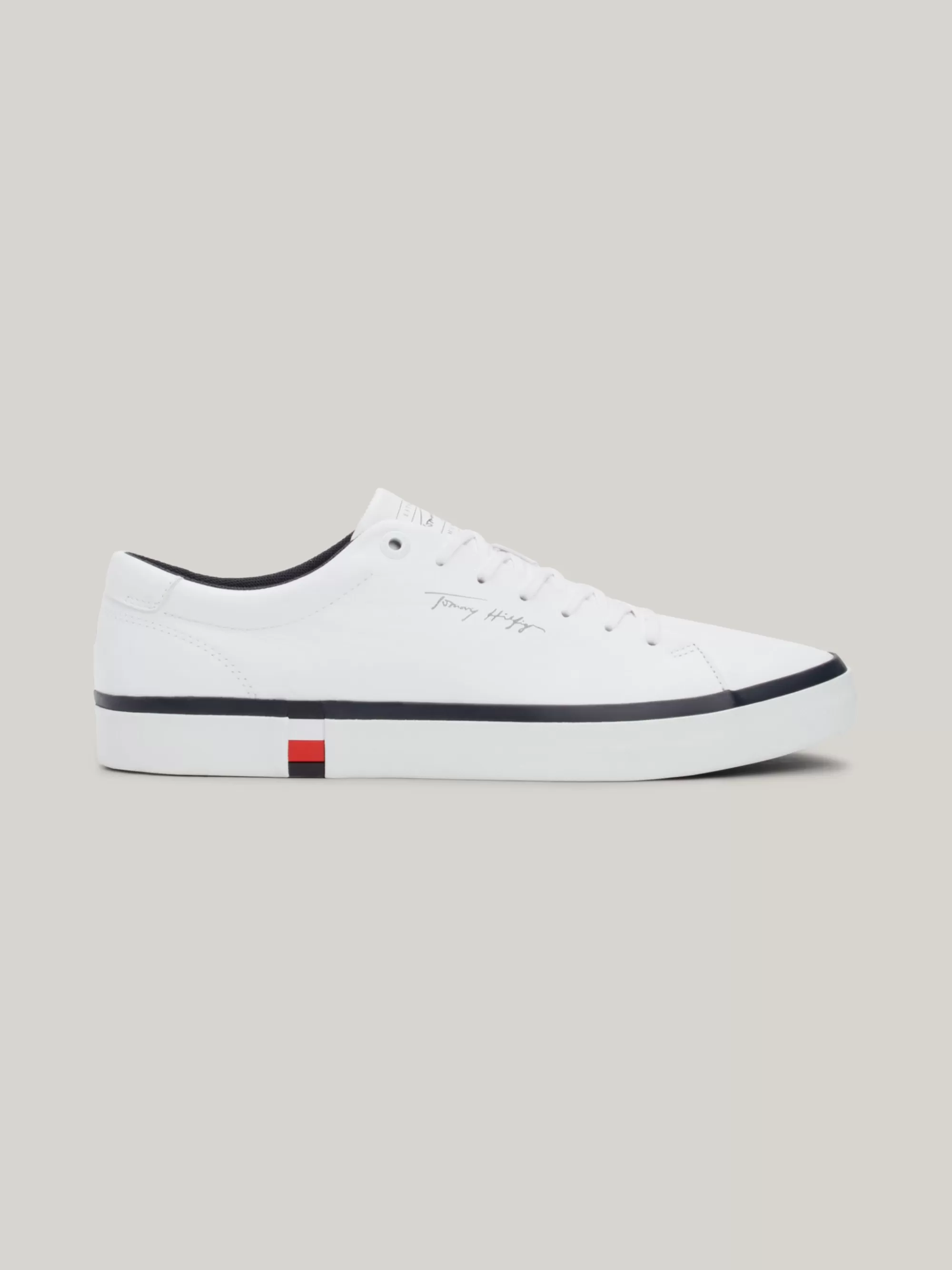 White Trainers | Sneakers*Tommy Hilfiger TH Modern Leren Sneakers Met Signature-tape WHITE