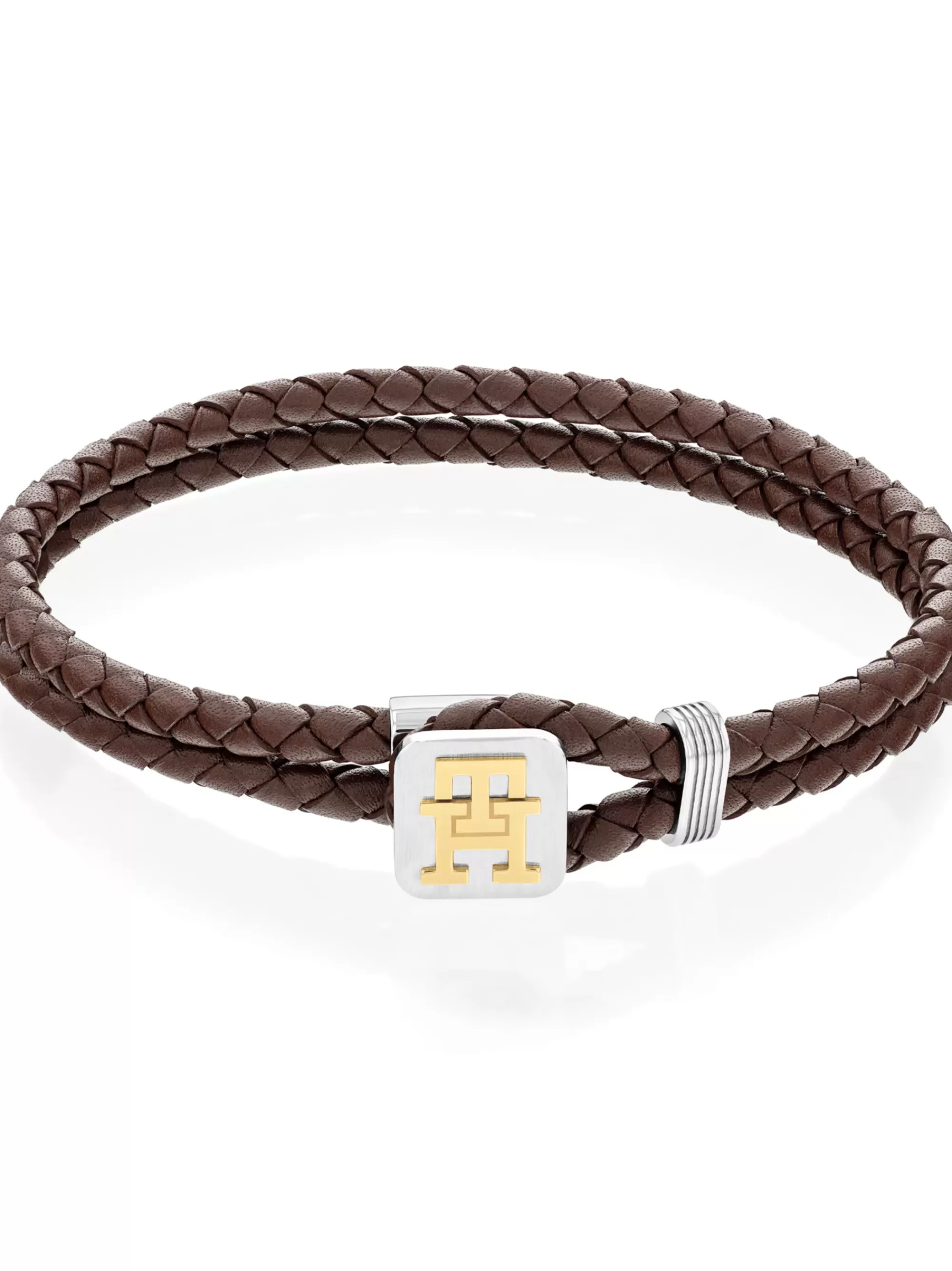 Sieraden & Manchetknopen*Tommy Hilfiger TH Monogram Bruine Leren Armband BROWN