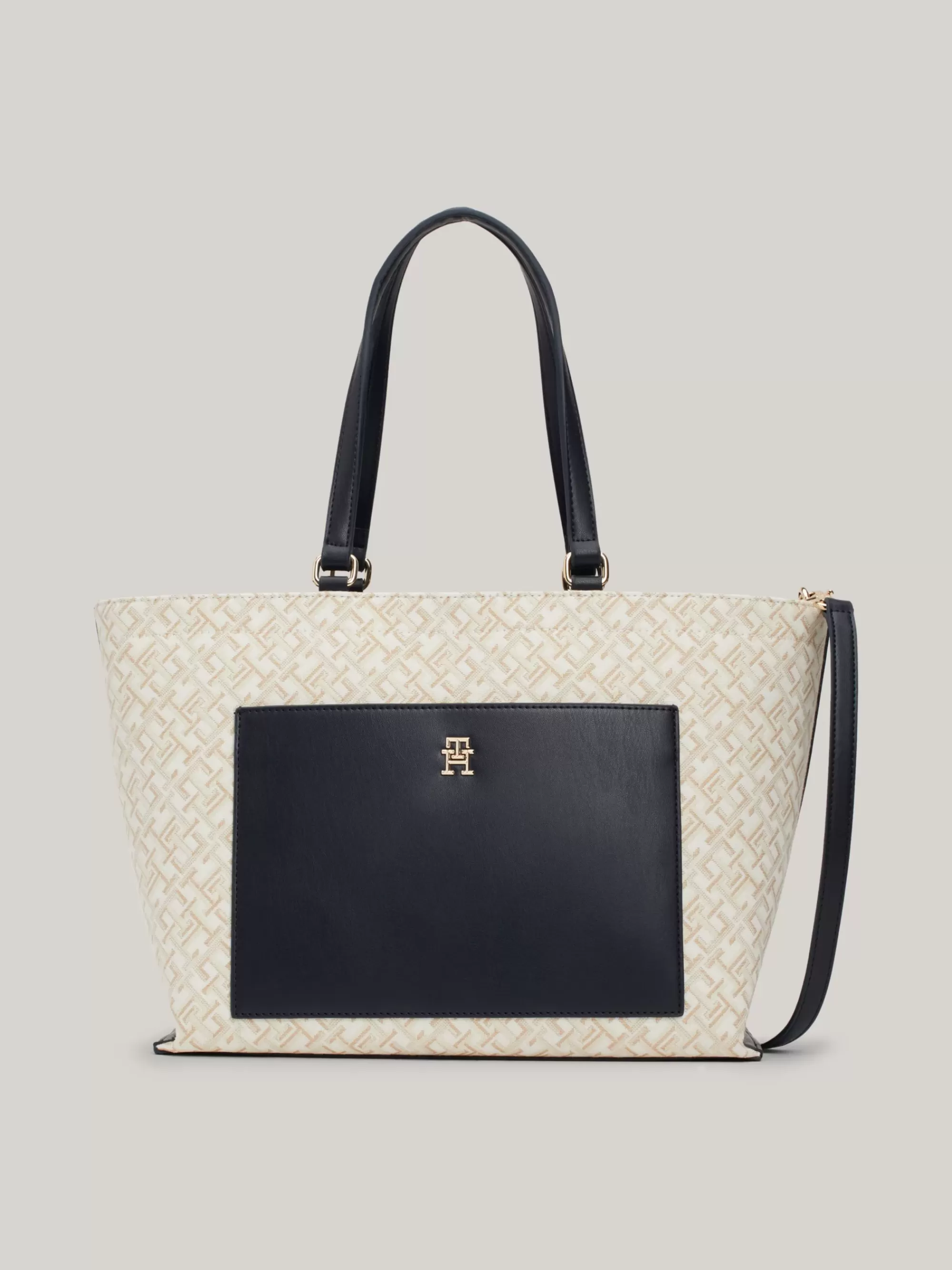 Shoppers*Tommy Hilfiger TH Monogram Canvas Shopper Met Jacquard SPACE BLUE