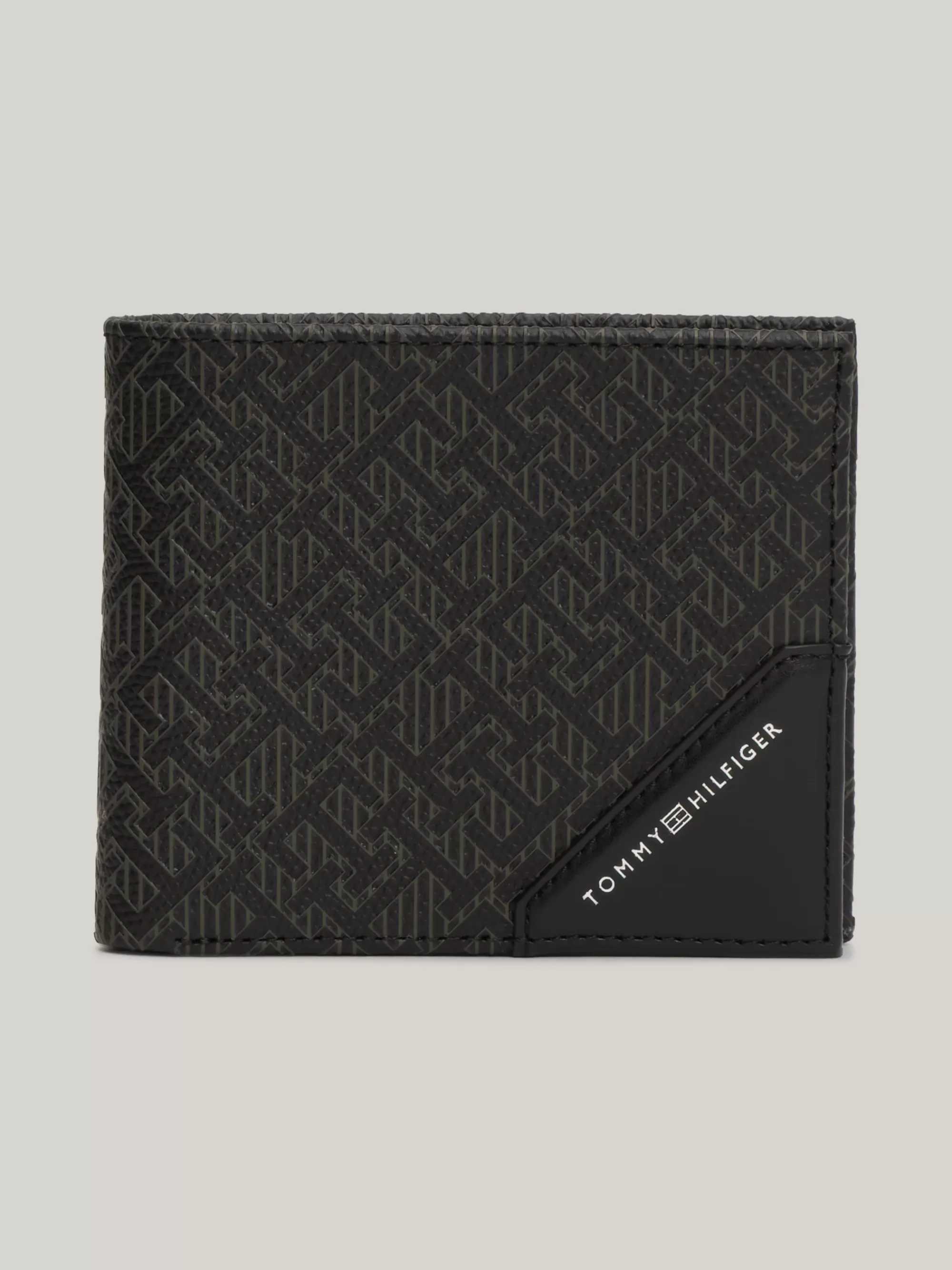 Portemonnees & Sleutelhangers*Tommy Hilfiger TH Monogram Creditcardportemonnee BLACK