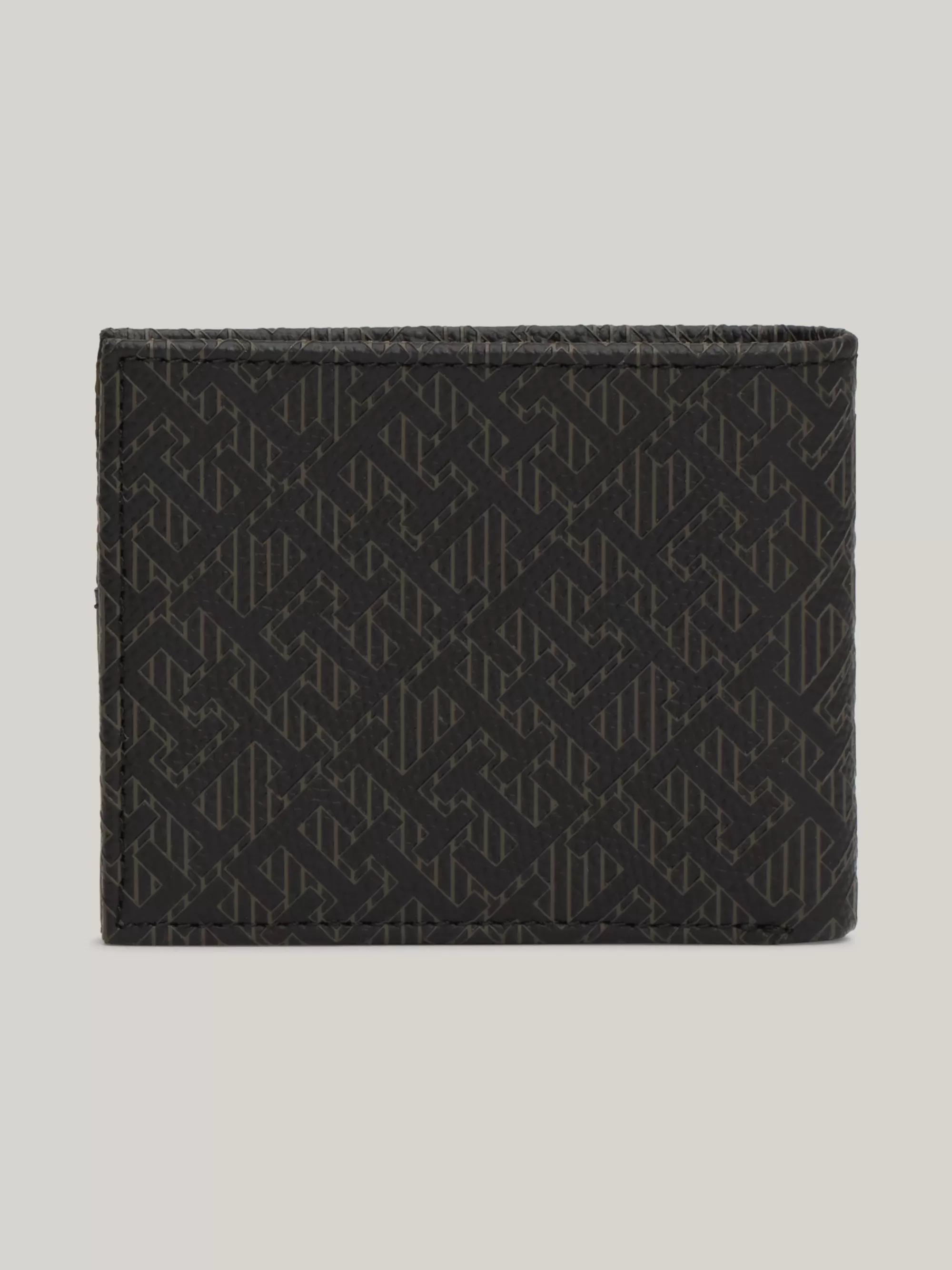 Portemonnees & Sleutelhangers*Tommy Hilfiger TH Monogram Kleine Leren Portemonnee BLACK