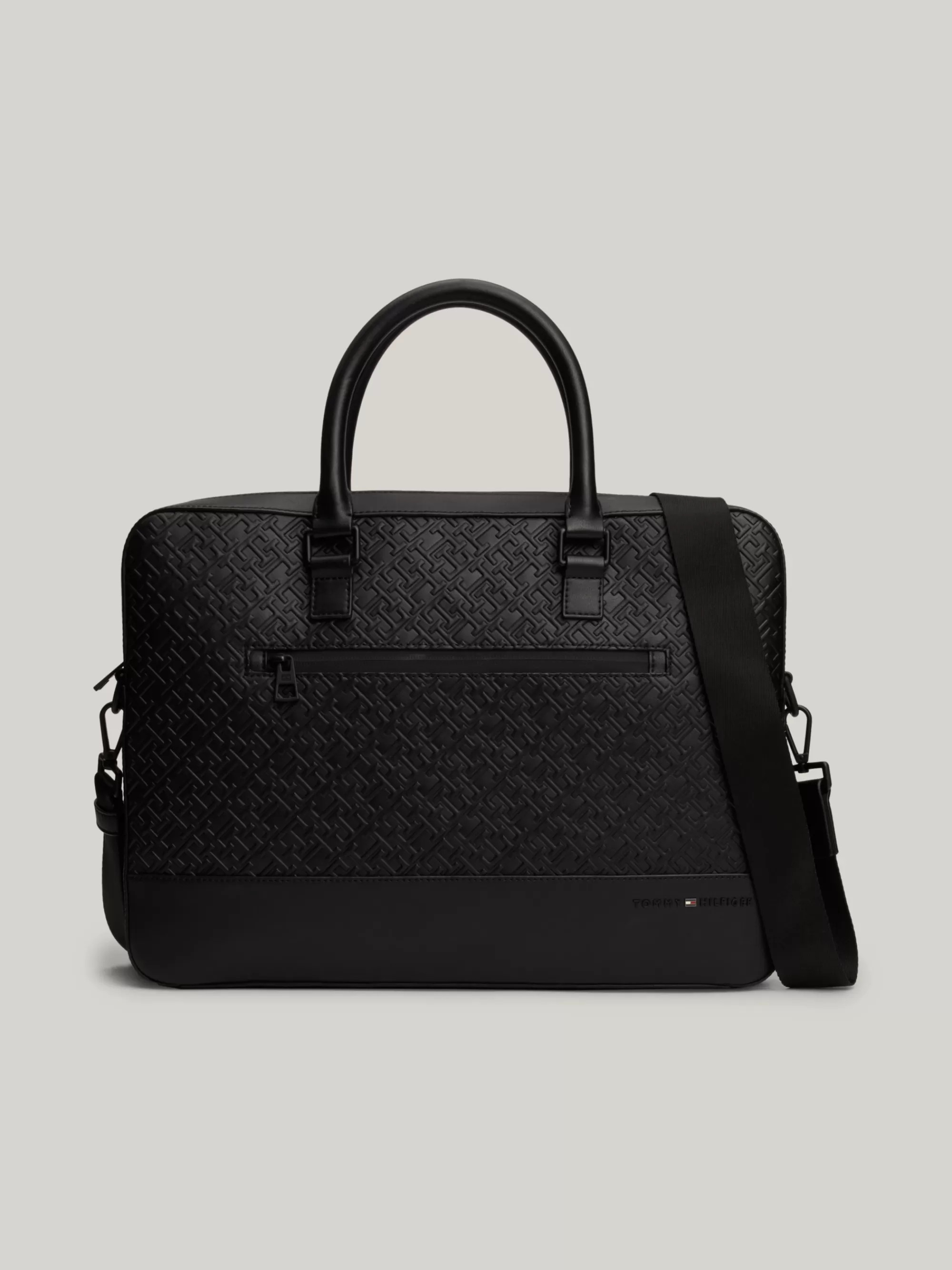 Aktetassen*Tommy Hilfiger TH Monogram Laptoptas Met Reliëflogo BLACK