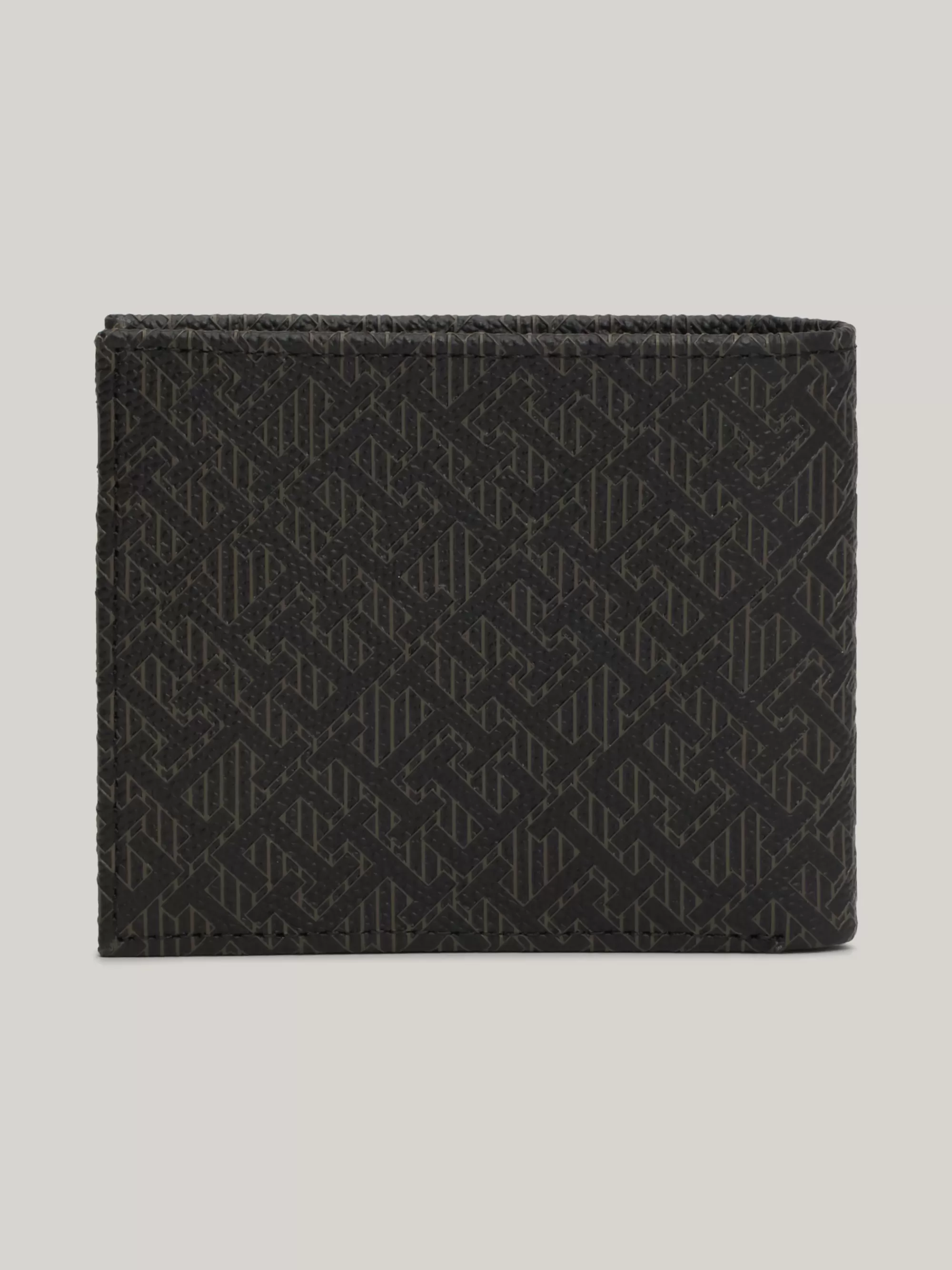 Portemonnees & Sleutelhangers*Tommy Hilfiger TH Monogram Leren Bifold Portemonnee BLACK