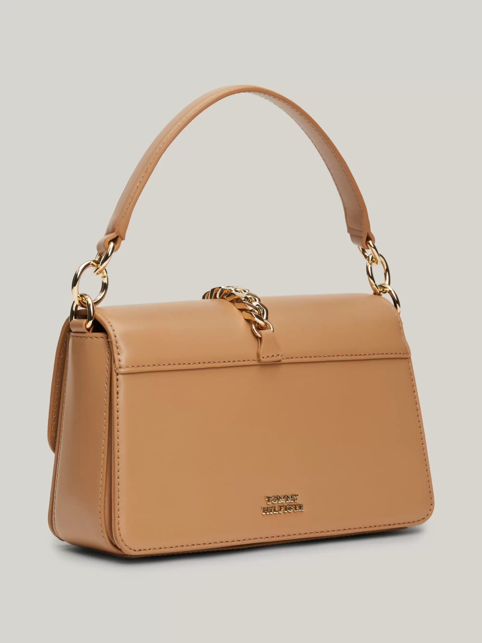 Crossbodytassen*Tommy Hilfiger TH Monogram Leren Crossbodytas Met Ketting CLASSIC KHAKI