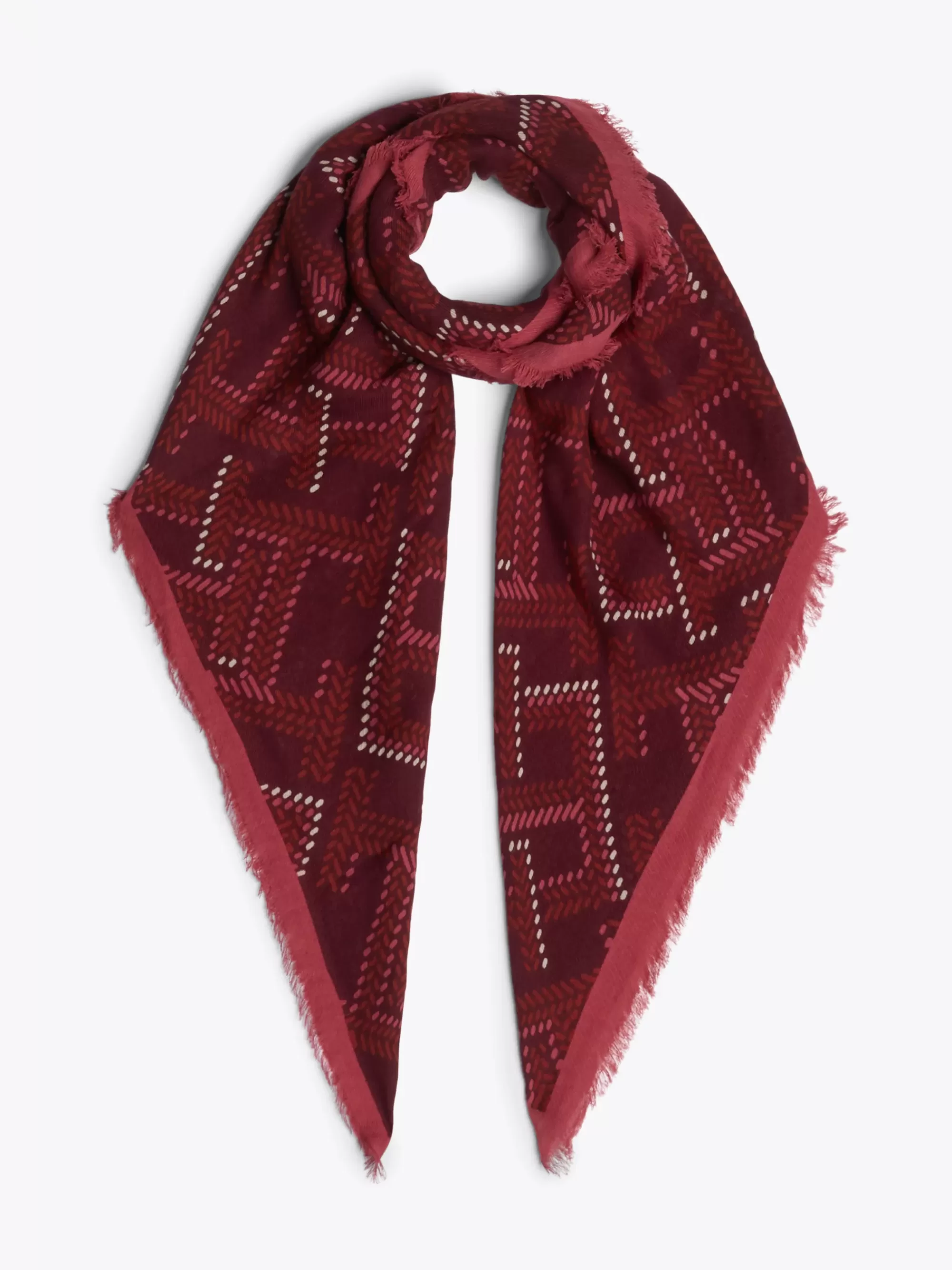Sjaals | Sjaals*Tommy Hilfiger TH Monogram Vierkante Sjaal HERITAGE PINK