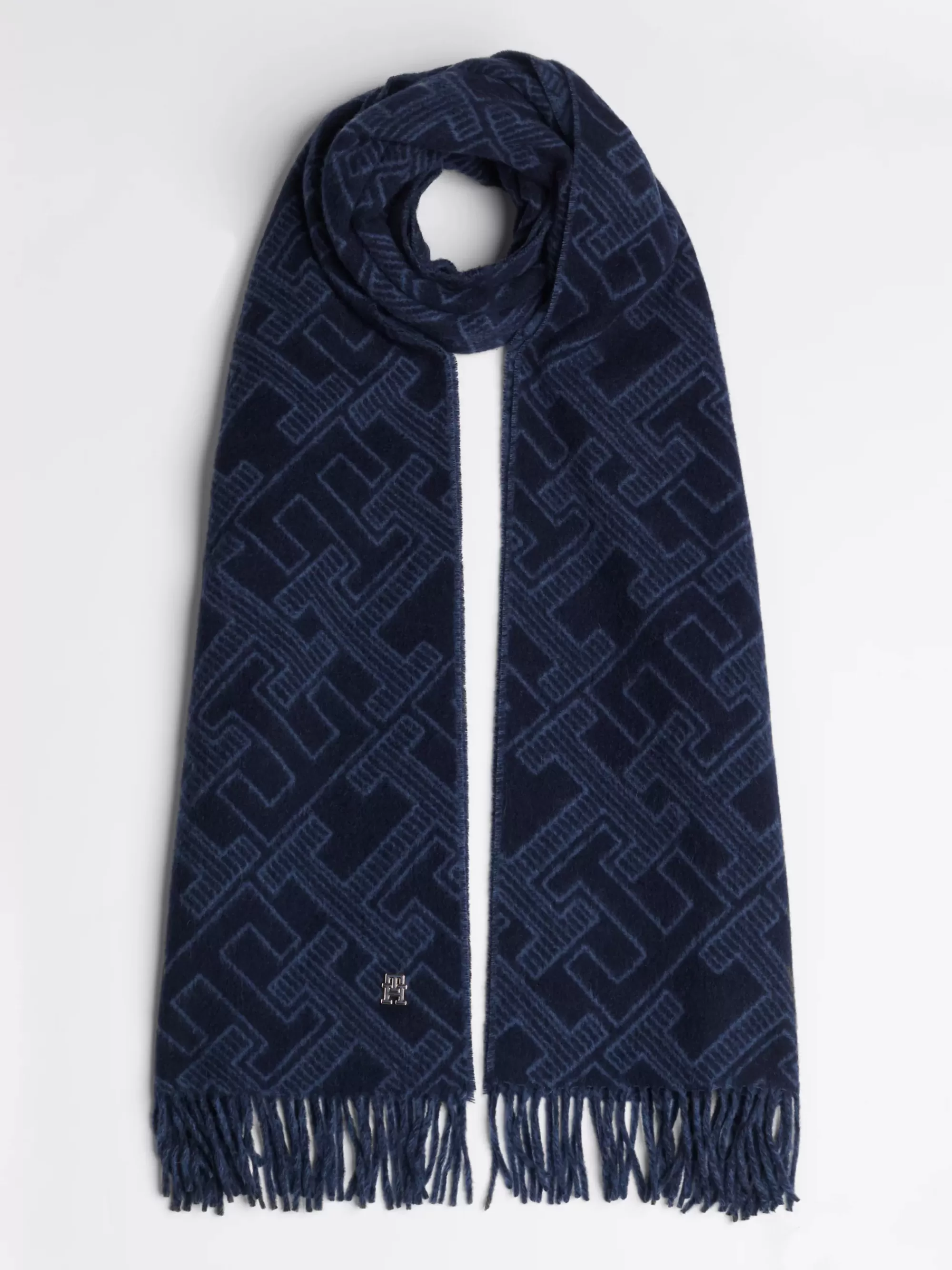 Sjaals | Sjaals*Tommy Hilfiger TH Monogram Wollen Sjaal SPACE BLUE