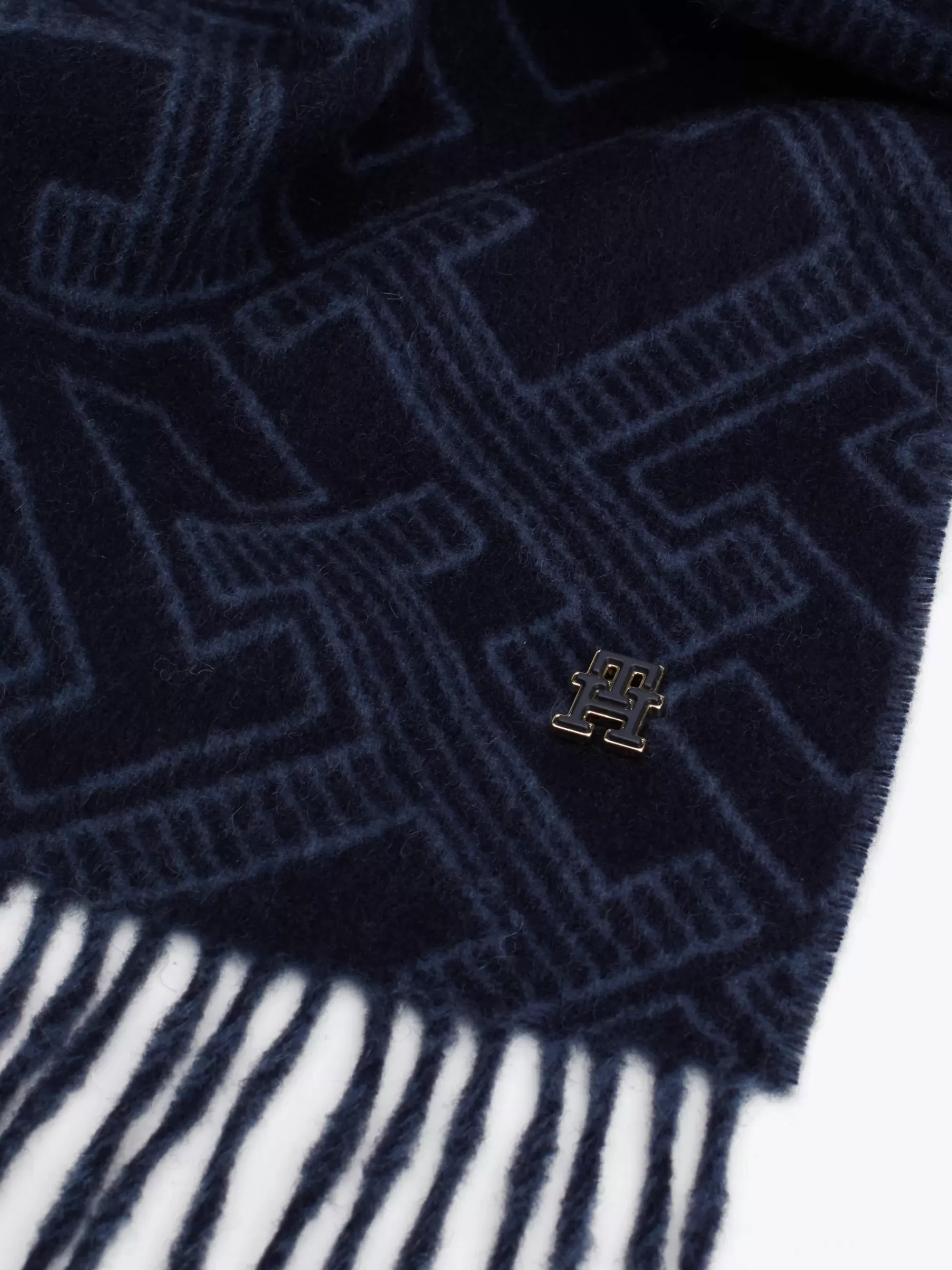 Sjaals | Sjaals*Tommy Hilfiger TH Monogram Wollen Sjaal SPACE BLUE