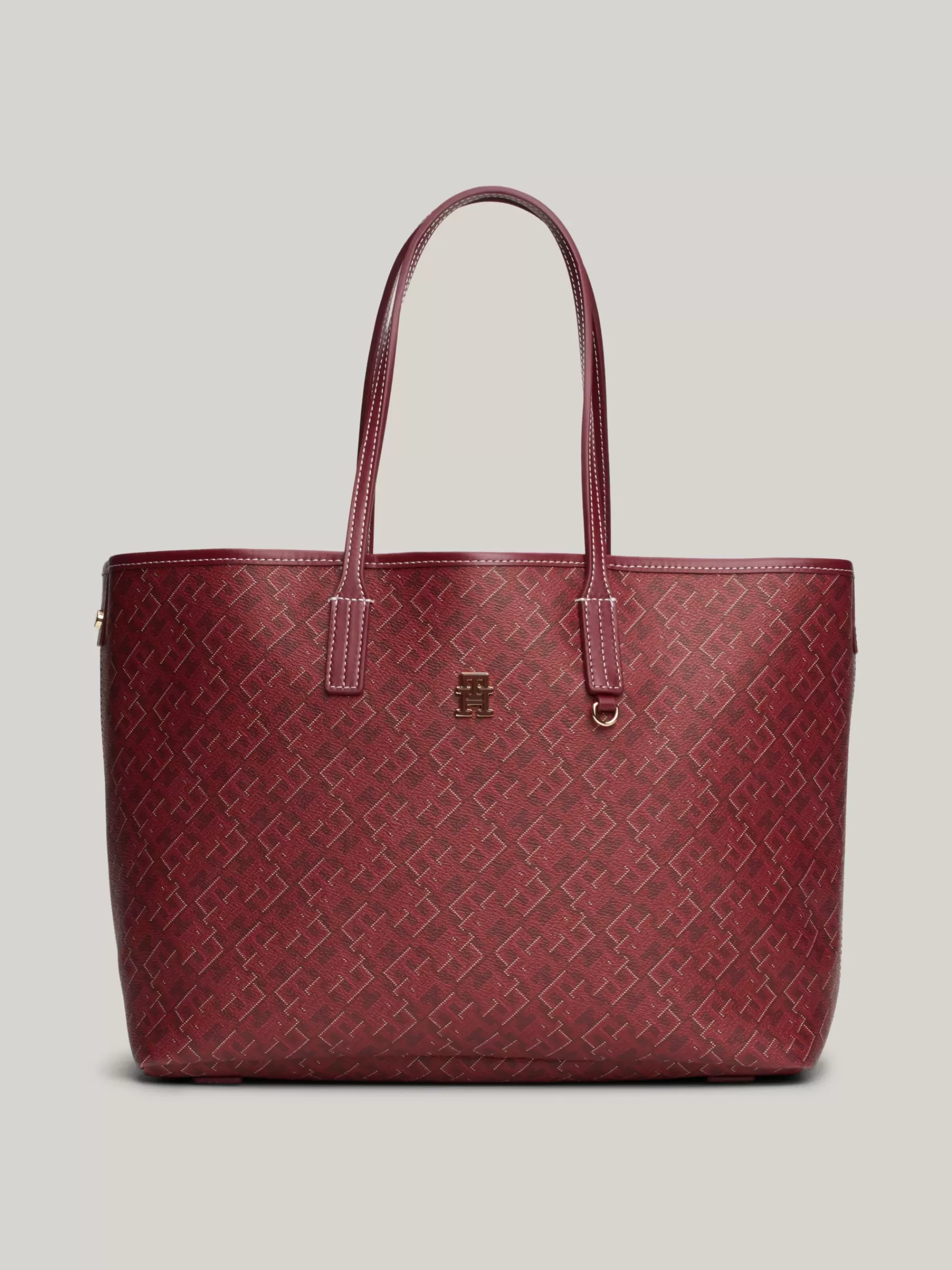 Shoppers*Tommy Hilfiger TH Monoplay Shopper Met Uitneembare Laptophoes ROUGE